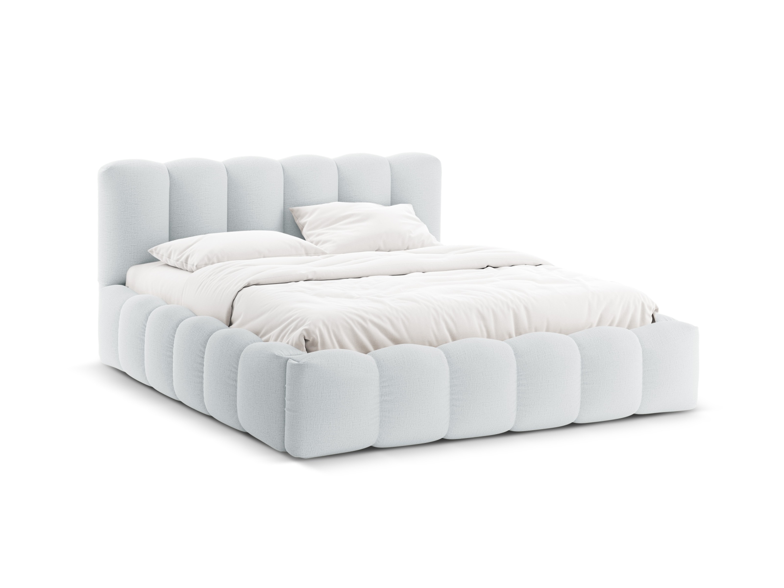 Storage Bed With Headboard, "Lupine", 226x226x95