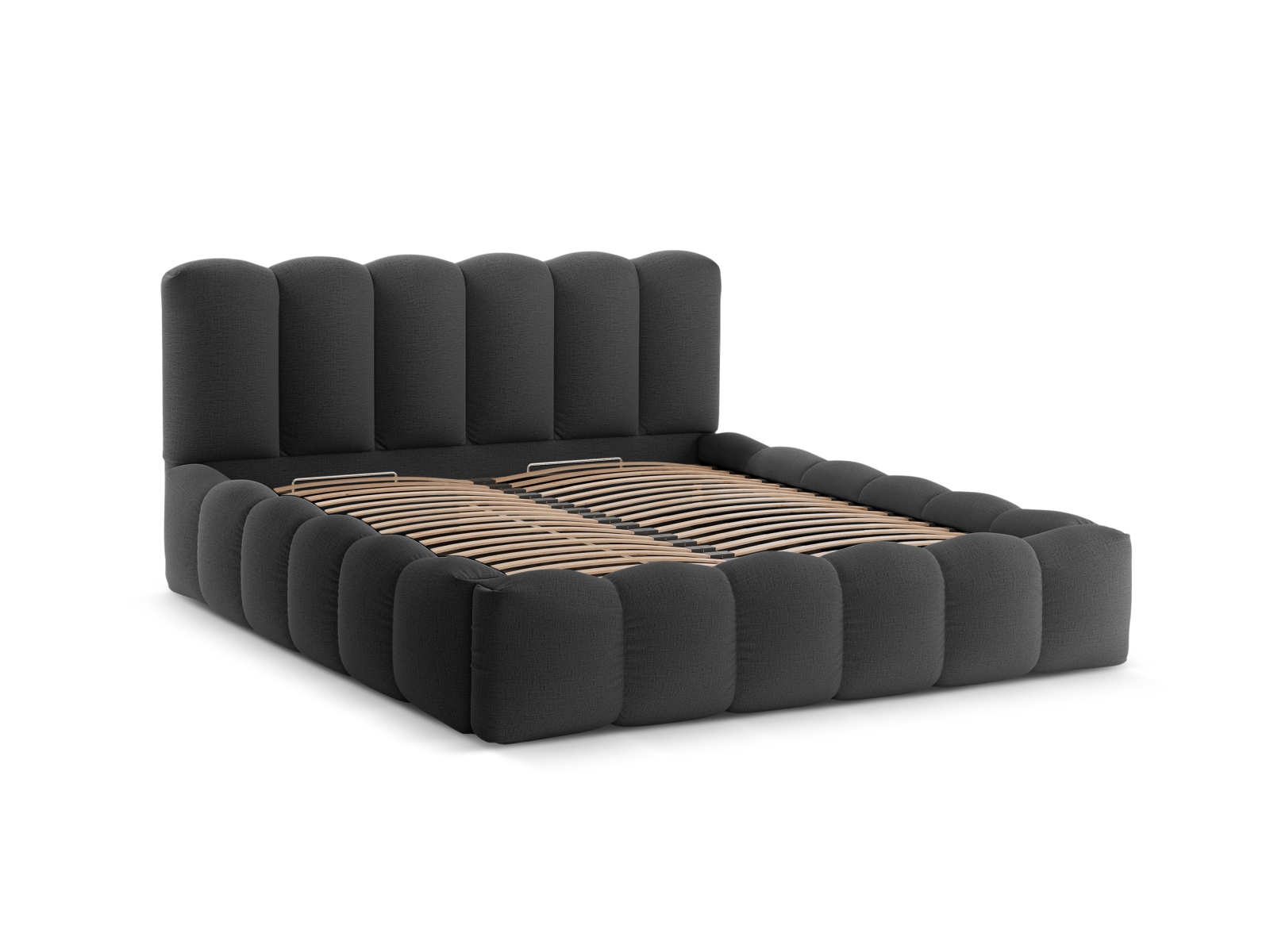Storage Bed With Headboard, "Lupine", 226x226x95
