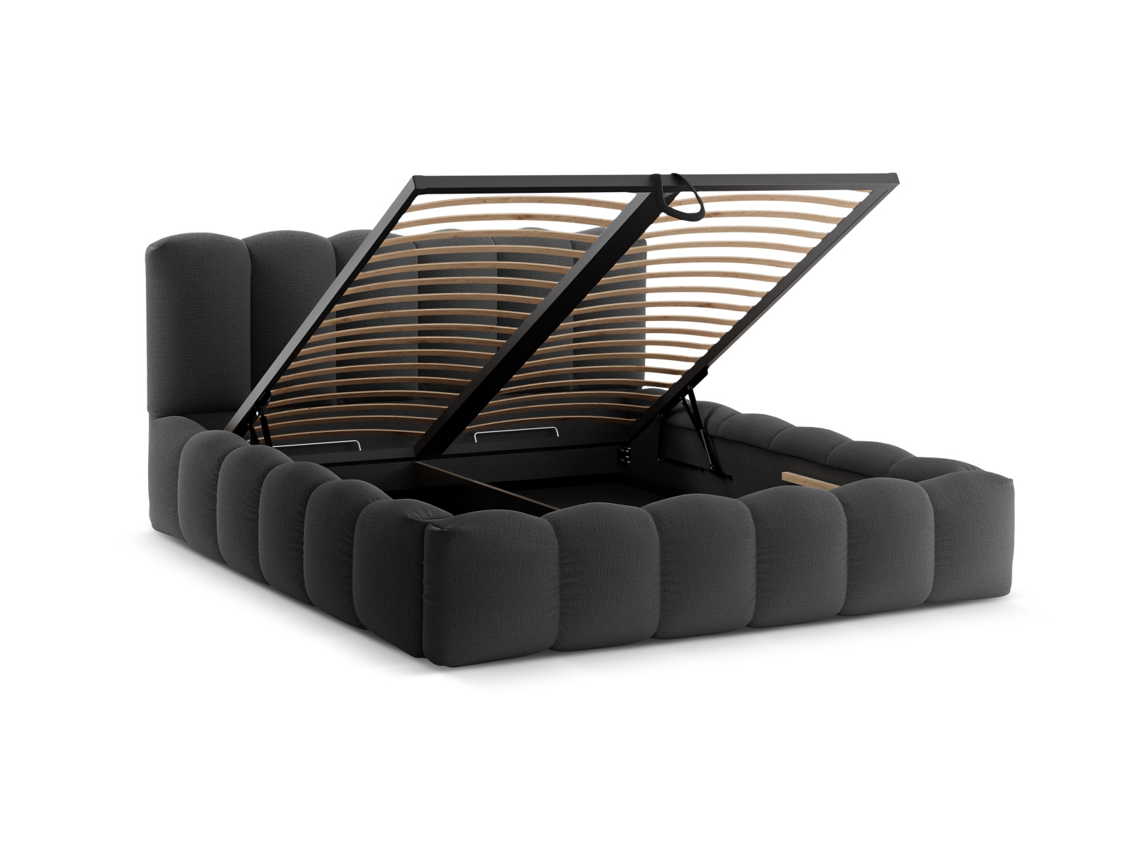 Storage Bed With Headboard, "Lupine", 226x226x95