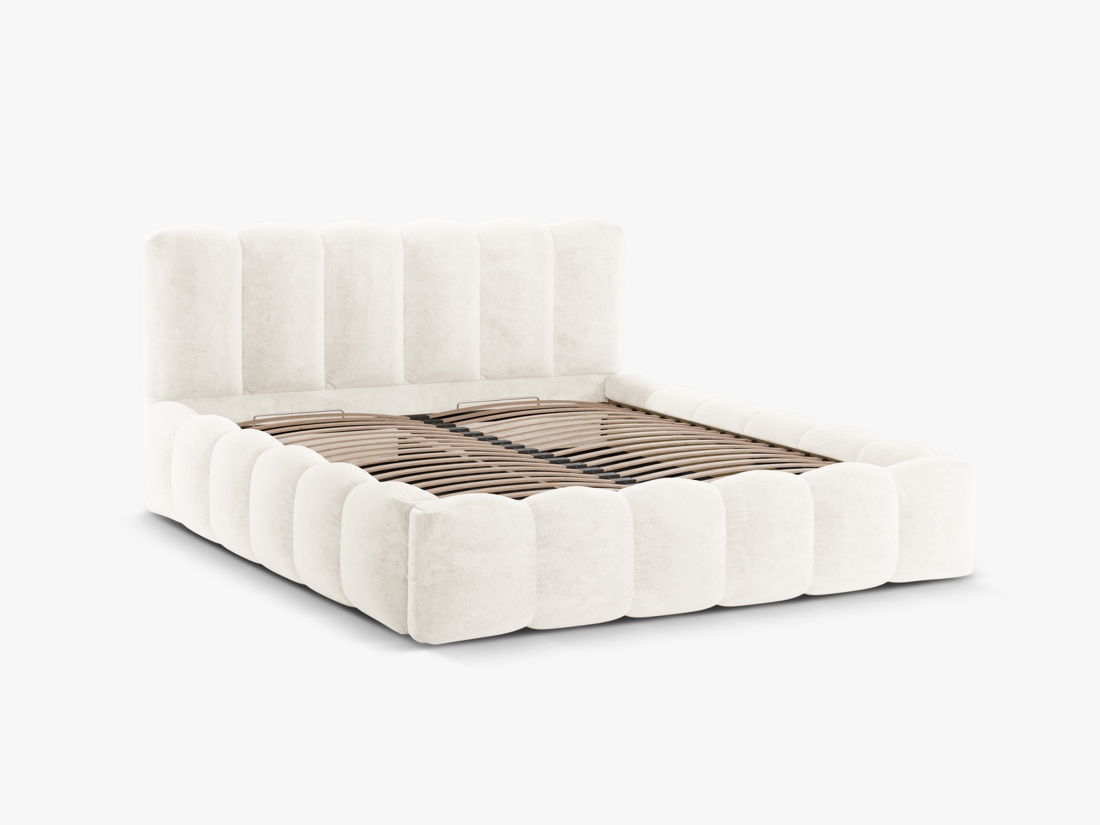 Storage Bed With Headboard, "Lupine", 206x226x95