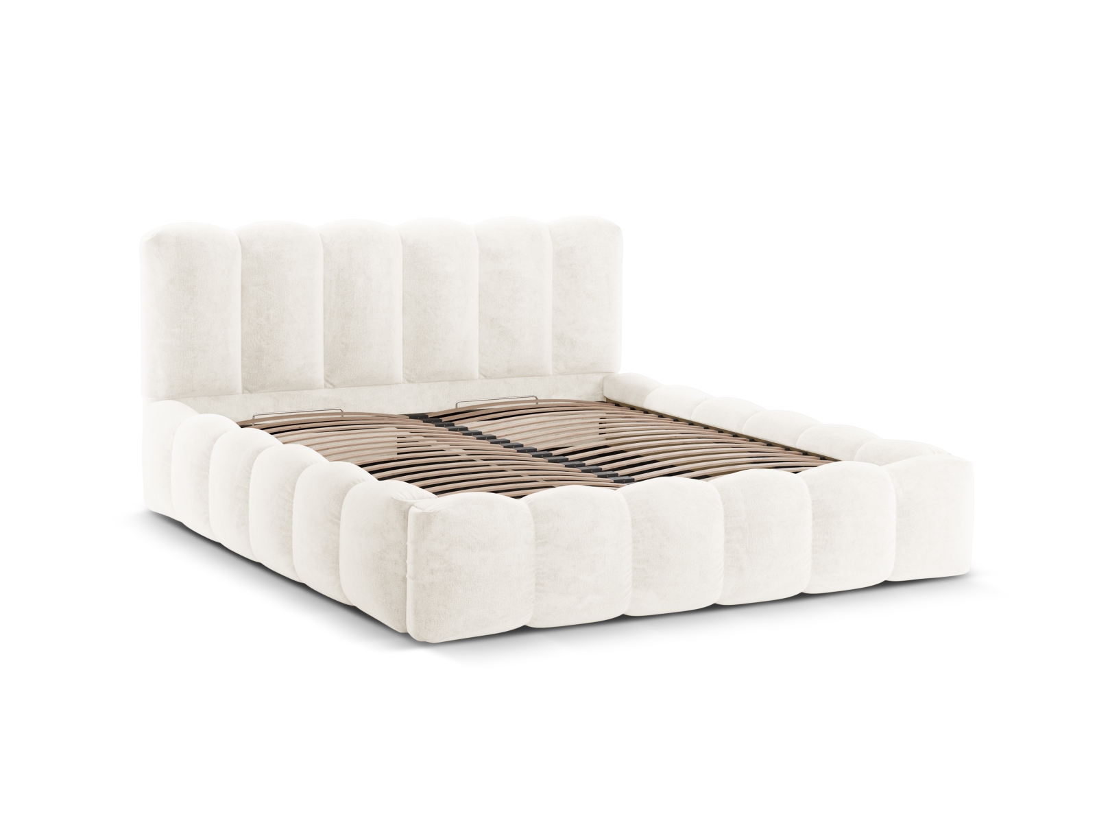 Storage Bed With Headboard, "Lupine", 206x226x95