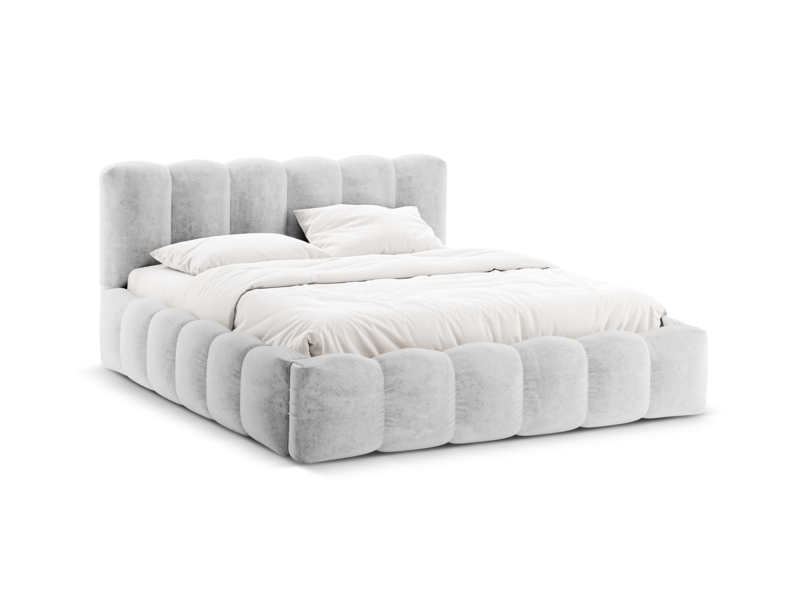 Storage Bed With Headboard, "Lupine", 206x226x95