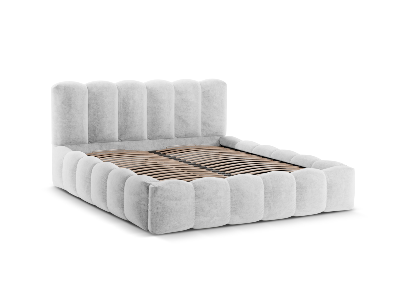 Storage Bed With Headboard, "Lupine", 206x226x95