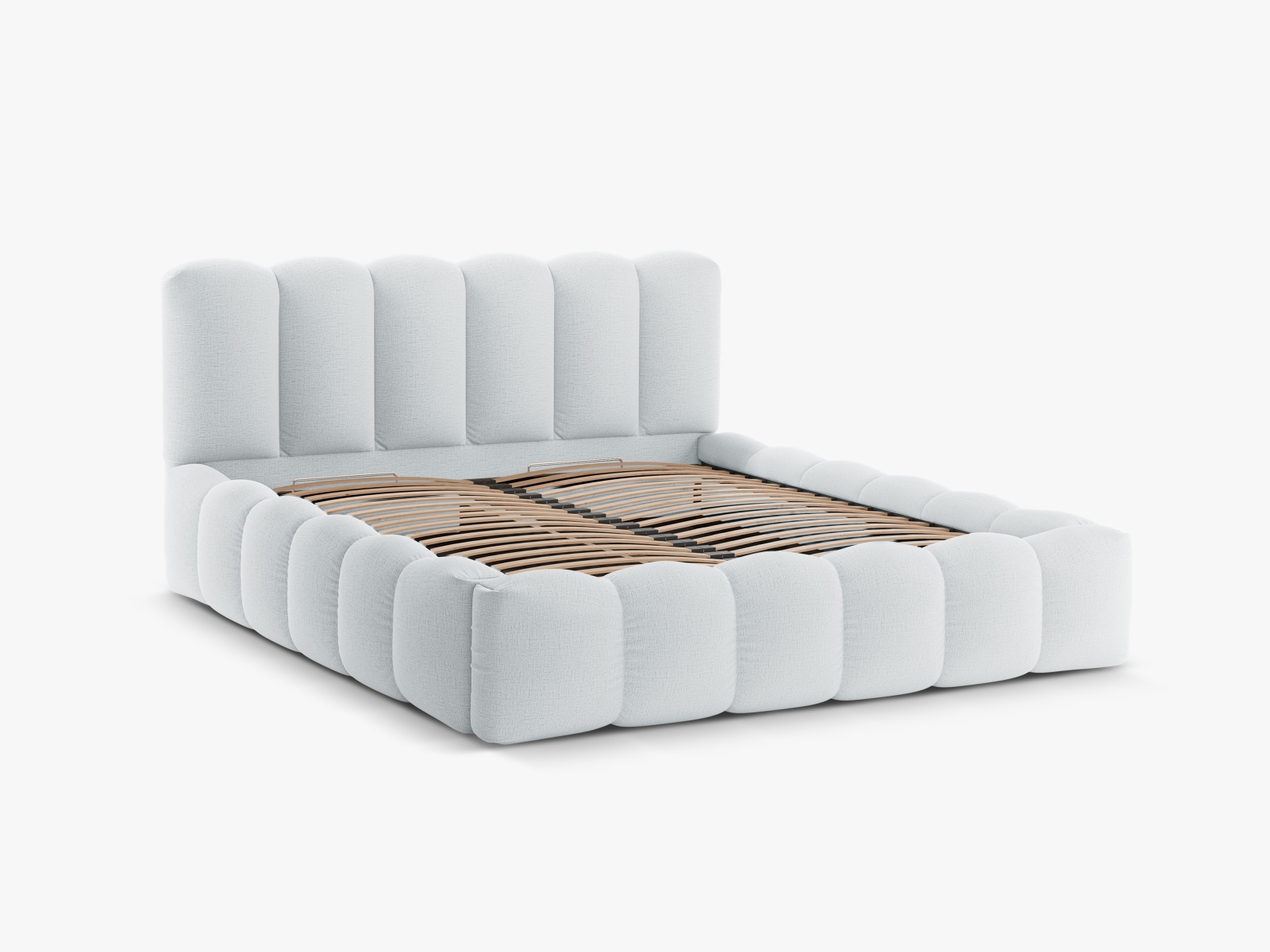 Storage Bed With Headboard, "Lupine", 206x226x95