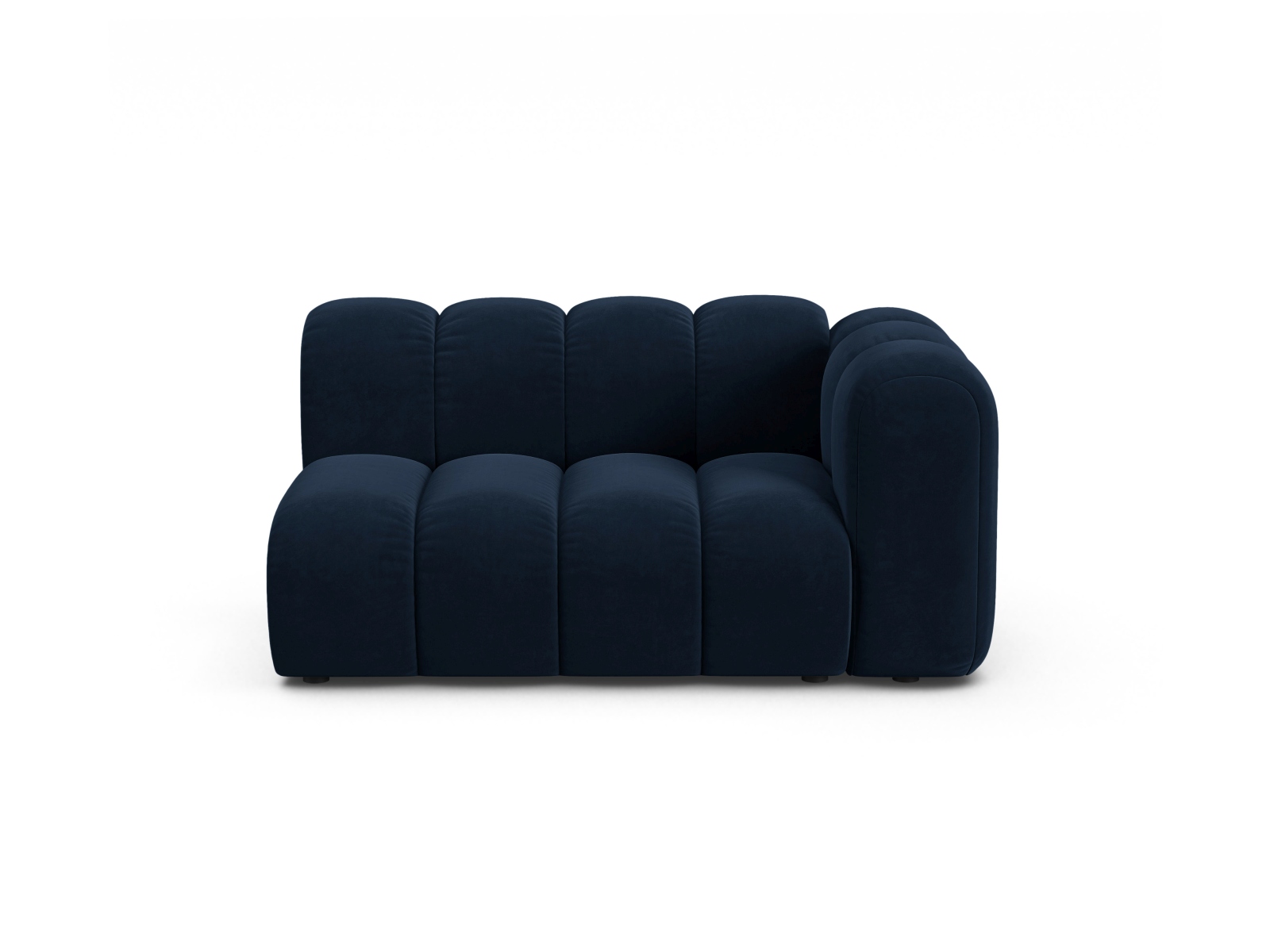 Velvet Right Modular Sofa, "Lupine", 2 Seats, 145x95x70