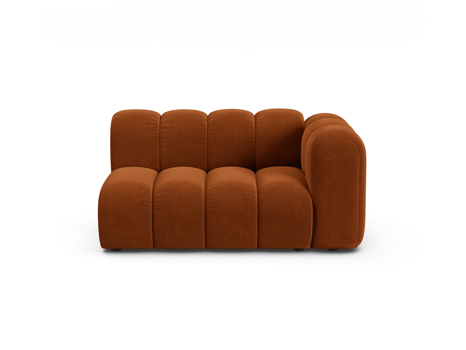 Velvet Right Modular Sofa, "Lupine", 2 Seats, 145x95x70