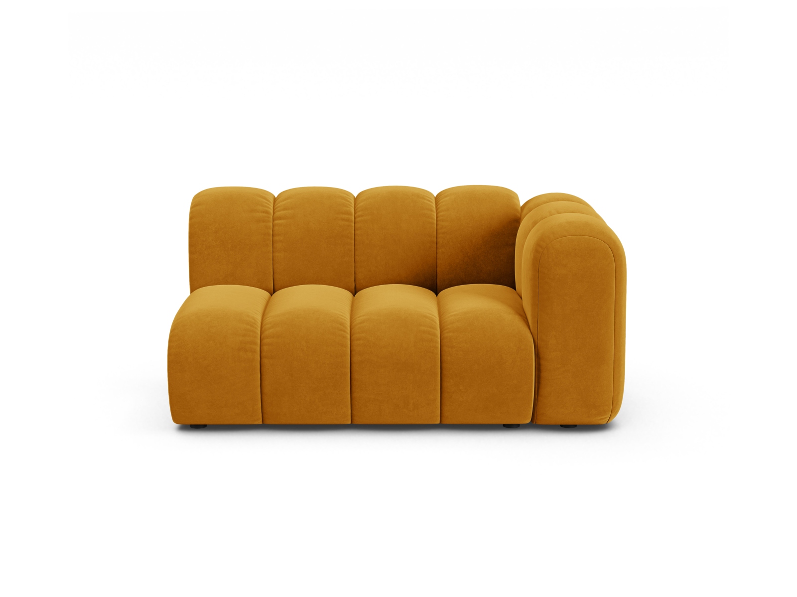 Velvet Right Modular Sofa, "Lupine", 2 Seats, 145x95x70