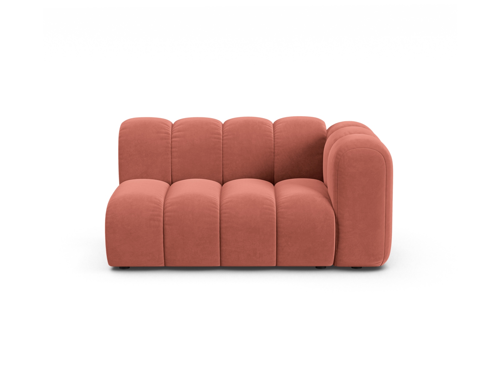 Velvet Right Modular Sofa, "Lupine", 2 Seats, 145x95x70