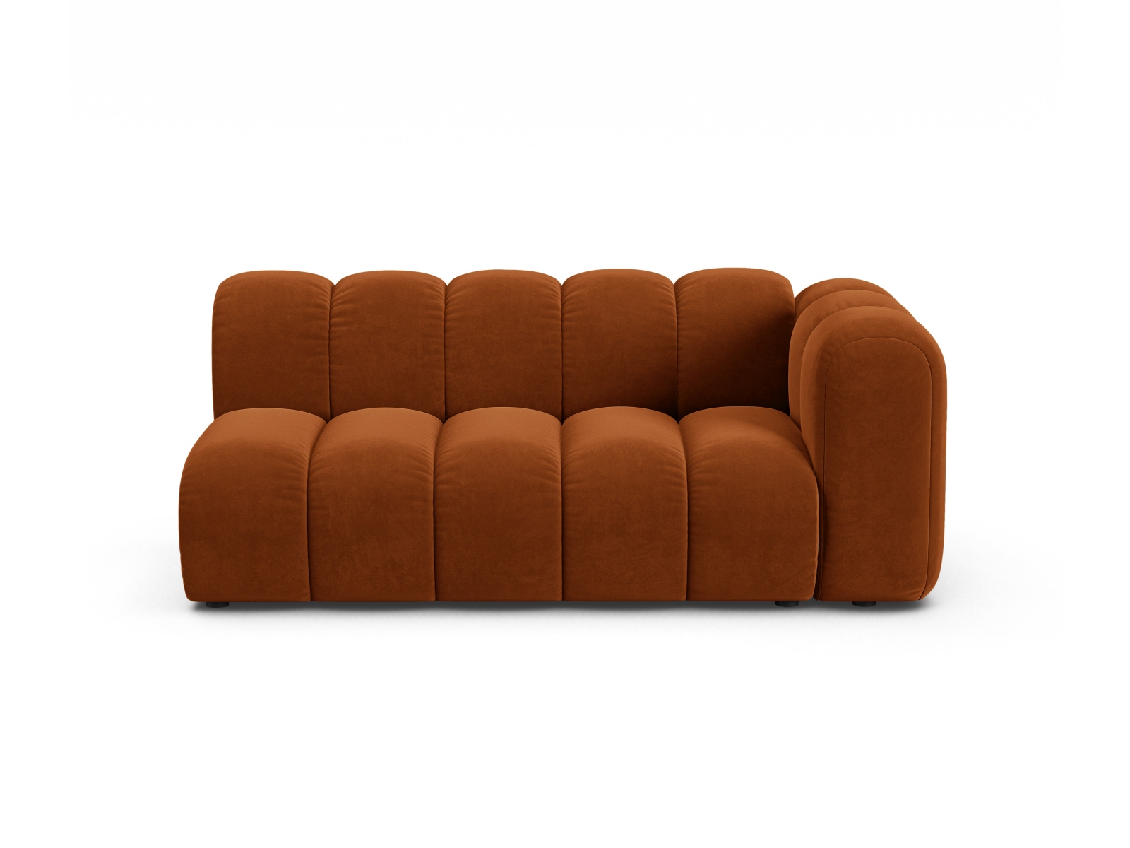 Velvet Right Modular Sofa, "Lupine", 3 Seats, 175x95x70