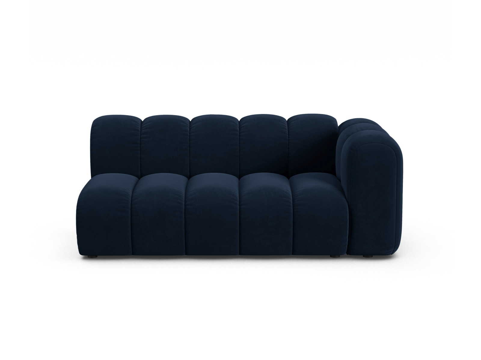 Velvet Right Modular Sofa, "Lupine", 3 Seats, 175x95x70