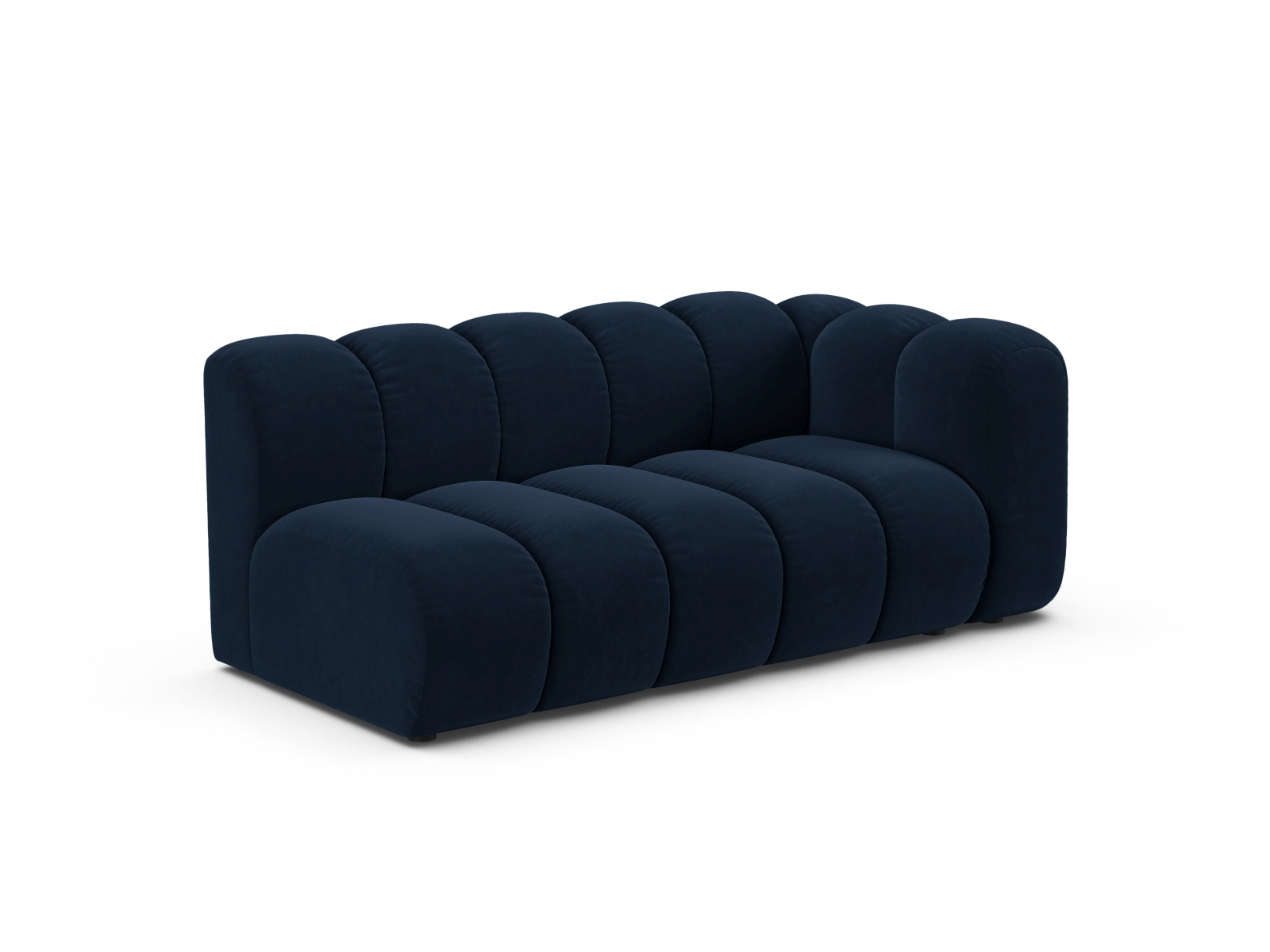 Velvet Right Modular Sofa, "Lupine", 3 Seats, 175x95x70