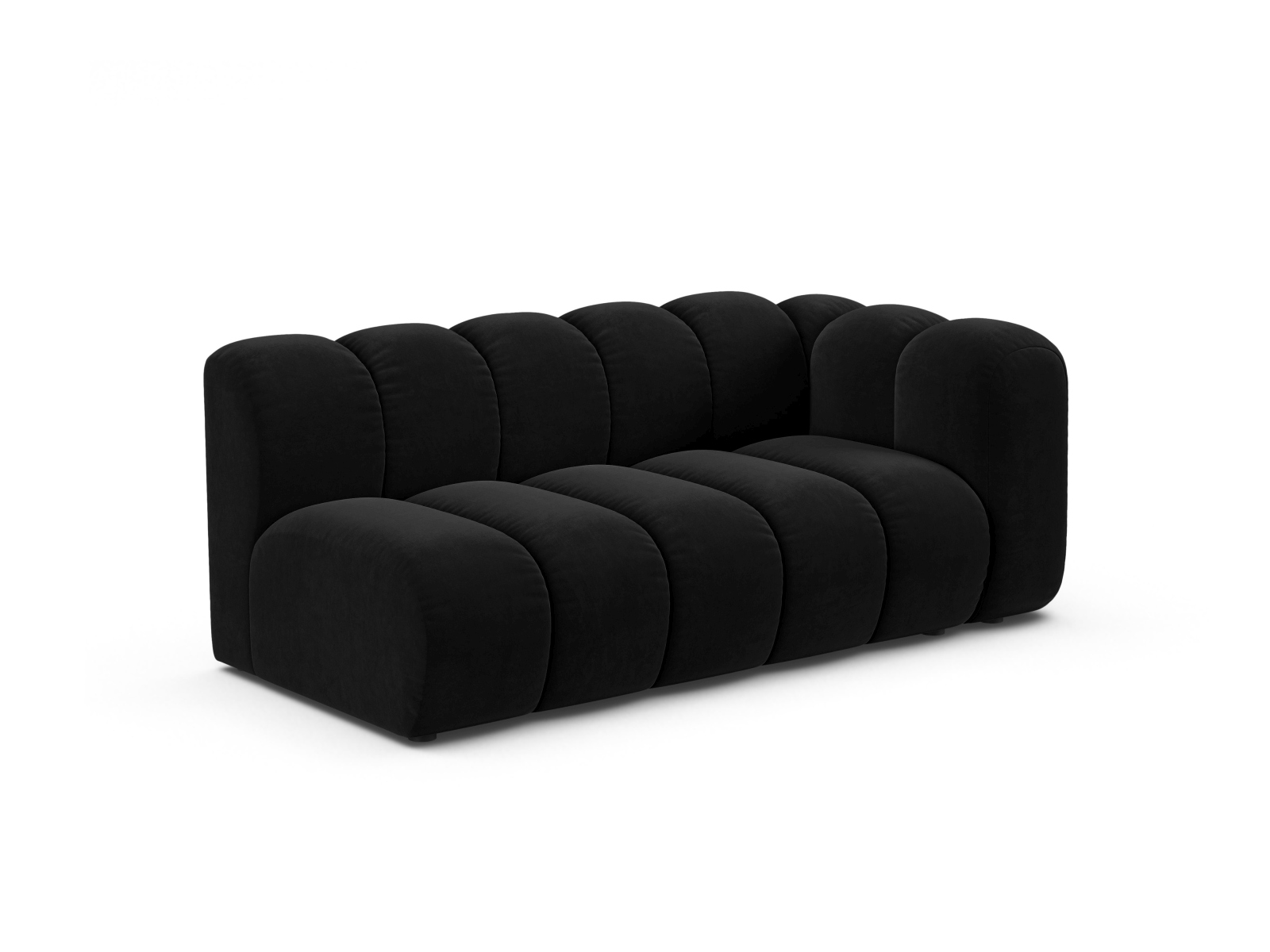 Velvet Right Modular Sofa, "Lupine", 3 Seats, 175x95x70