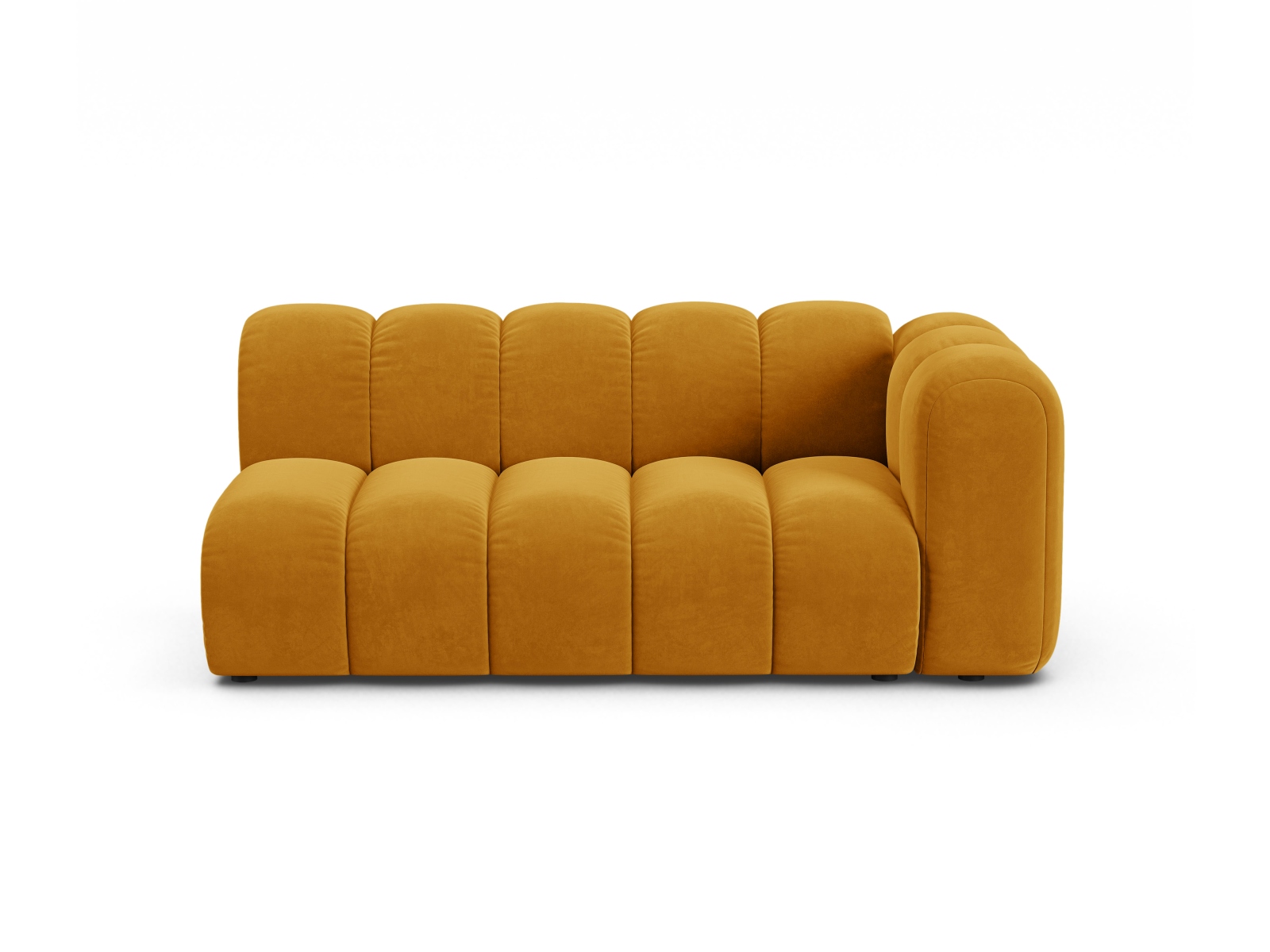 Velvet Right Modular Sofa, "Lupine", 3 Seats, 175x95x70