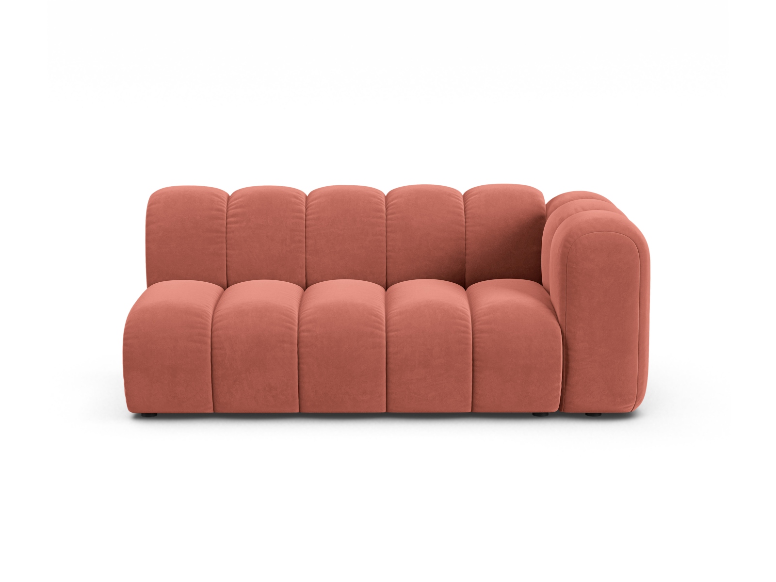 Velvet Right Modular Sofa, "Lupine", 3 Seats, 175x95x70