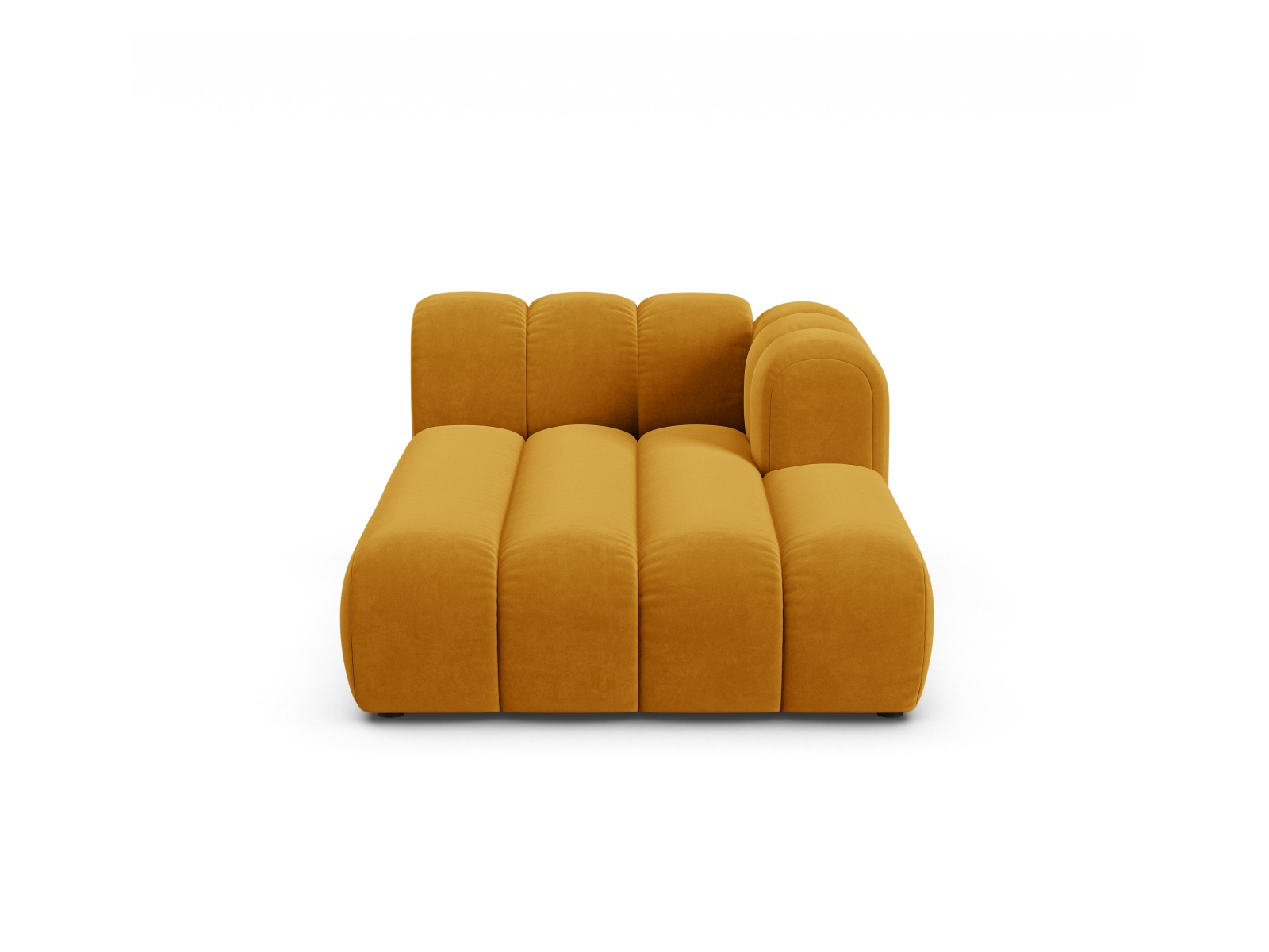 Velvet Chaise Longue Right, "Lupine", 2 Seats, 117x177x70