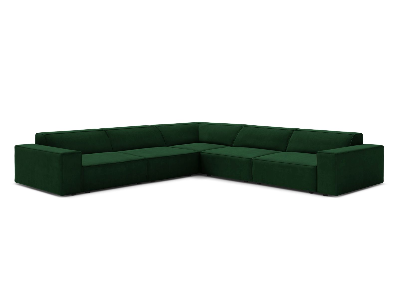 Velvet Symmetrical Corner Sofa, "Jodie", 6 Seats, 283x283x77