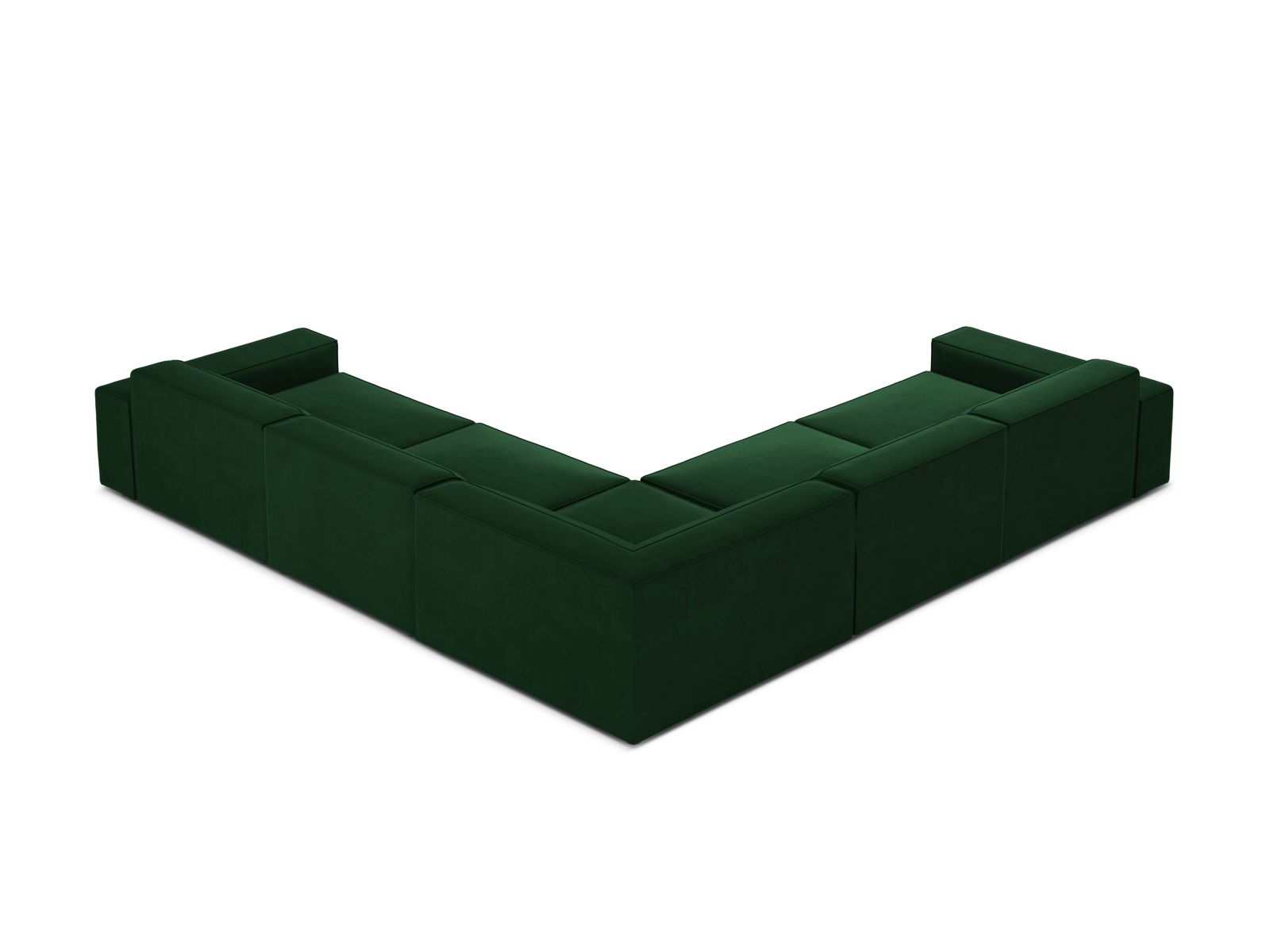 Velvet Symmetrical Corner Sofa, "Jodie", 6 Seats, 283x283x77