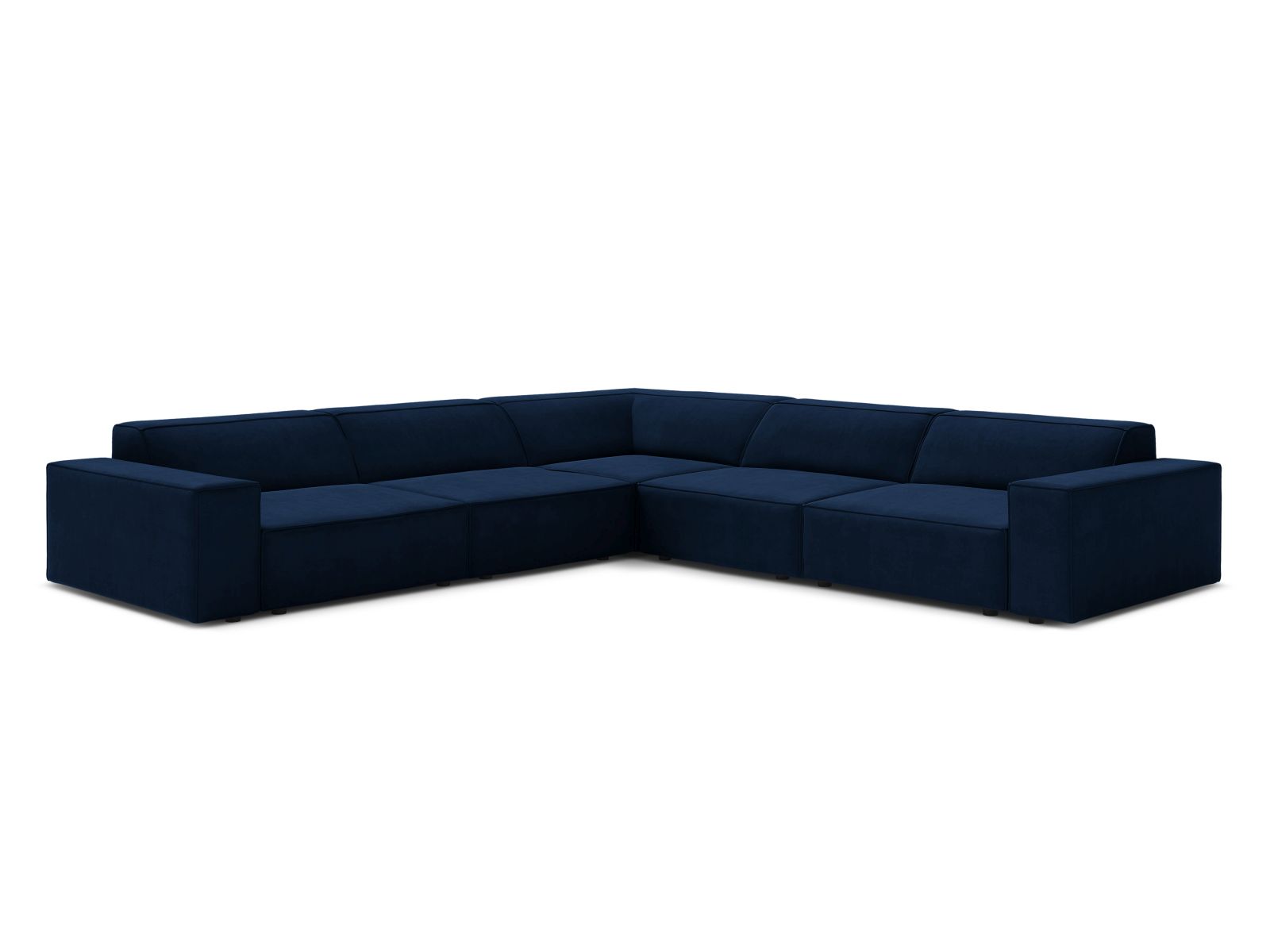 Velvet Symmetrical Corner Sofa, "Jodie", 6 Seats, 283x283x77