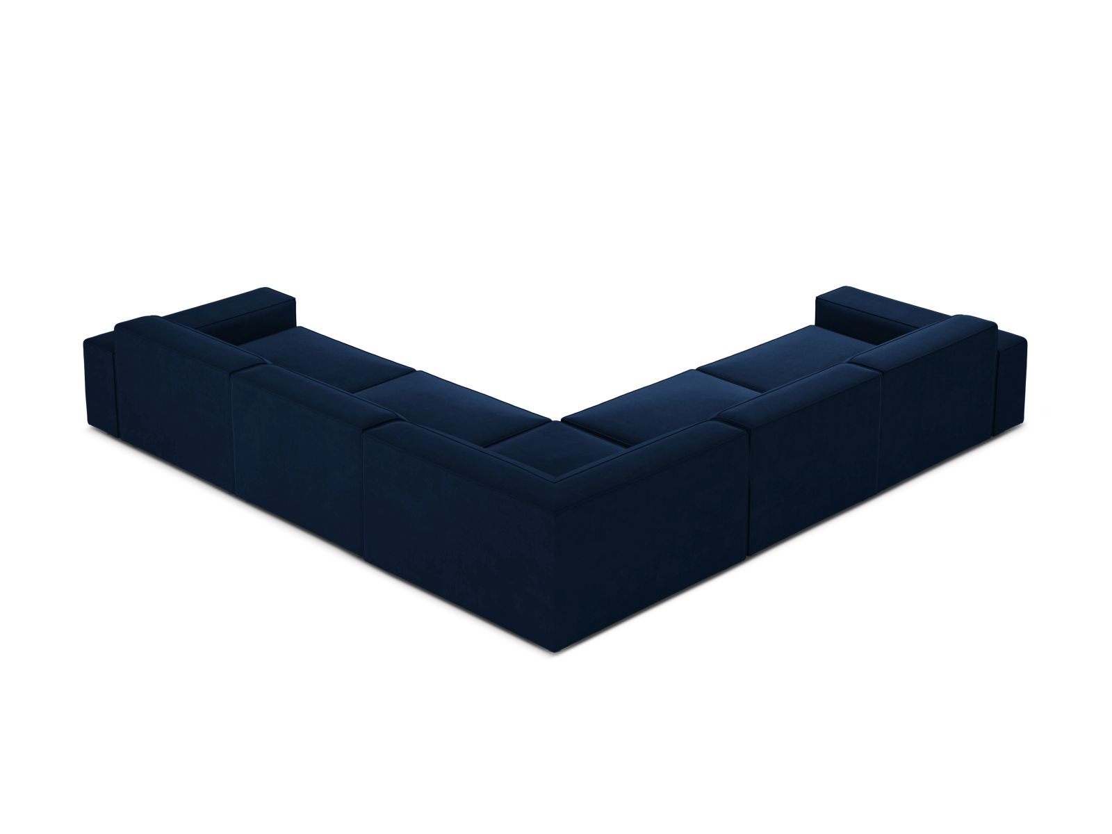 Velvet Symmetrical Corner Sofa, "Jodie", 6 Seats, 283x283x77