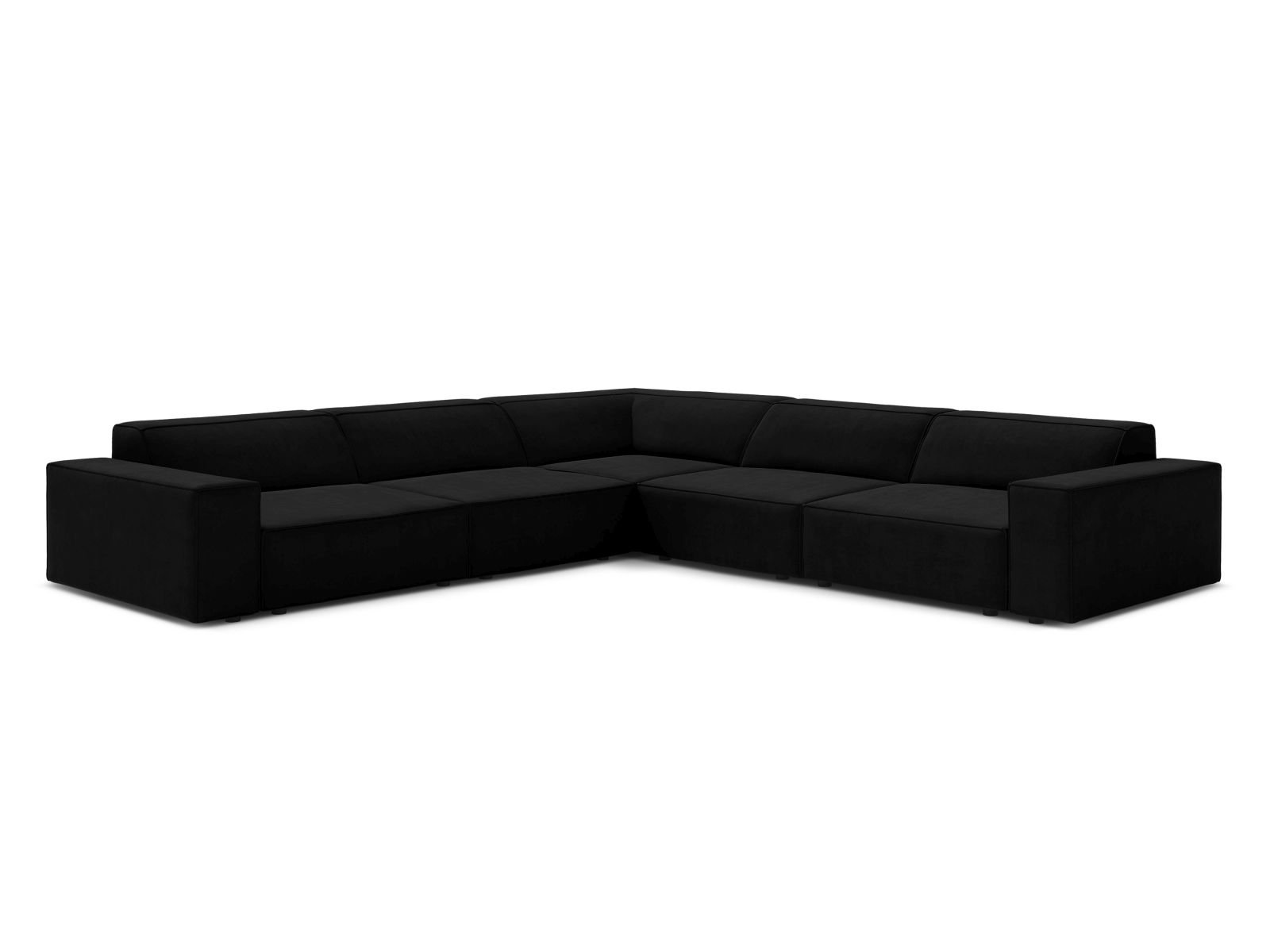 Velvet Symmetrical Corner Sofa, "Jodie", 6 Seats, 283x283x77