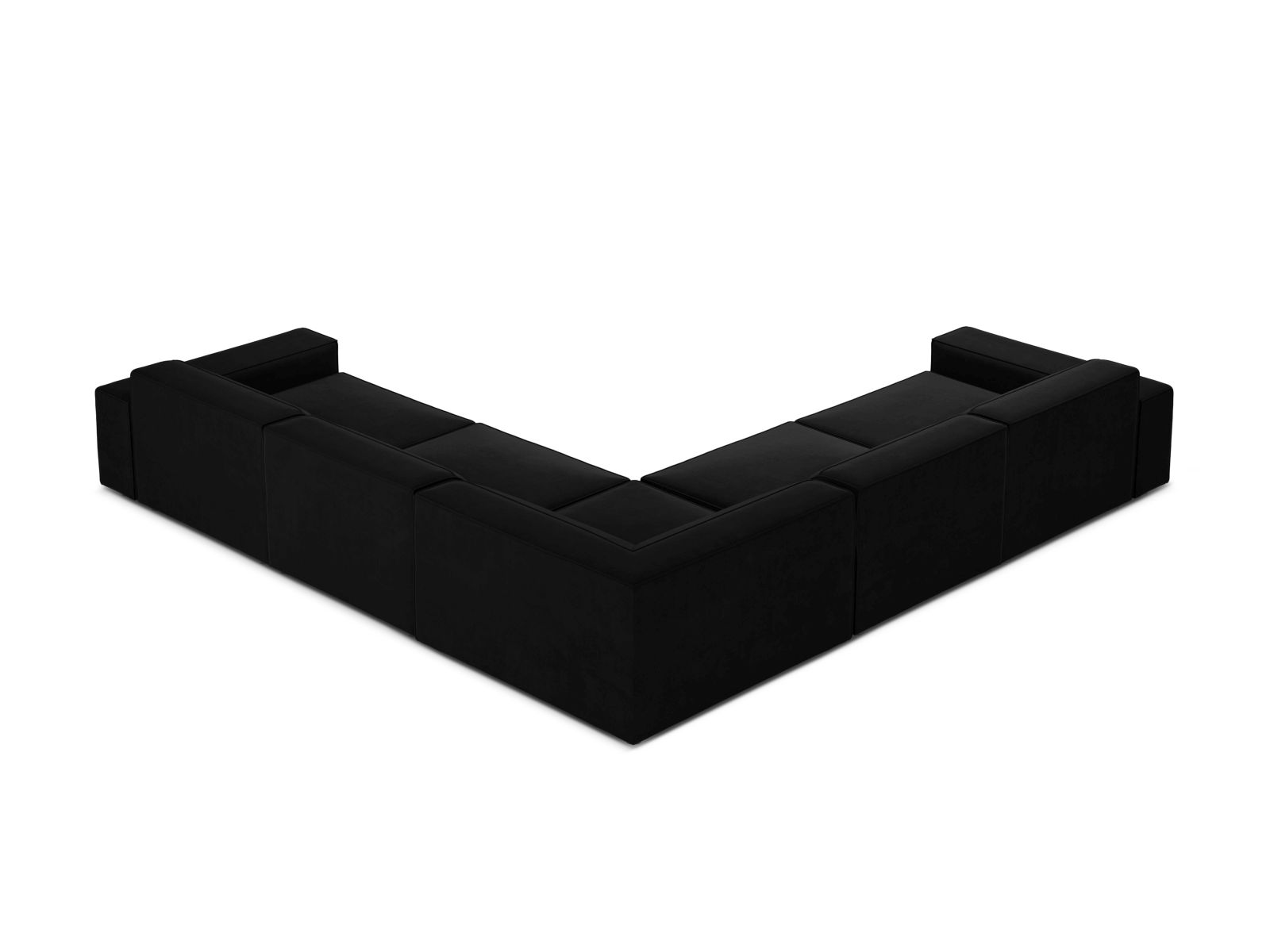 Velvet Symmetrical Corner Sofa, "Jodie", 6 Seats, 283x283x77