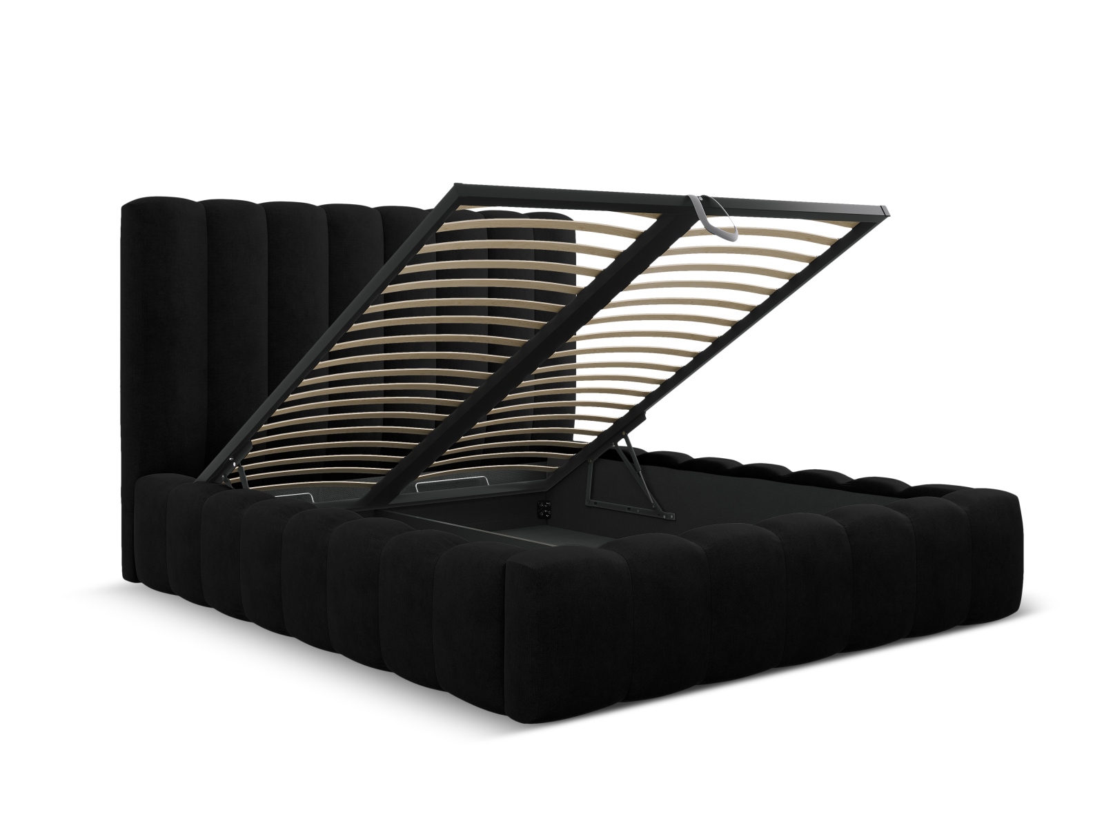 Storage Bed With Headboard, "Kelp", 225x230x125