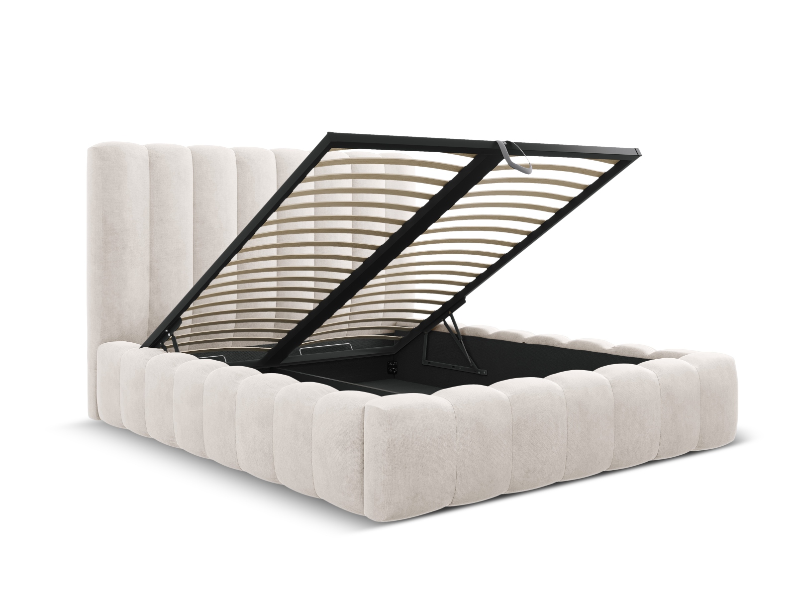 Storage Bed With Headboard, "Kelp", 185x230x125