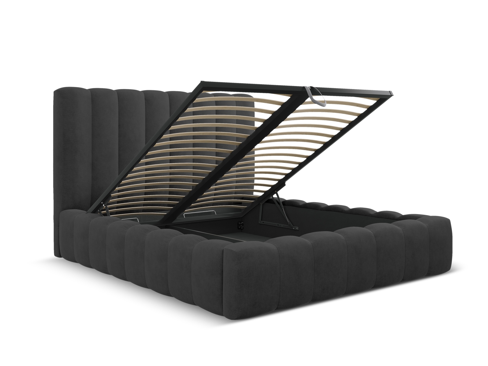 Storage Bed With Headboard, "Kelp", 185x230x125