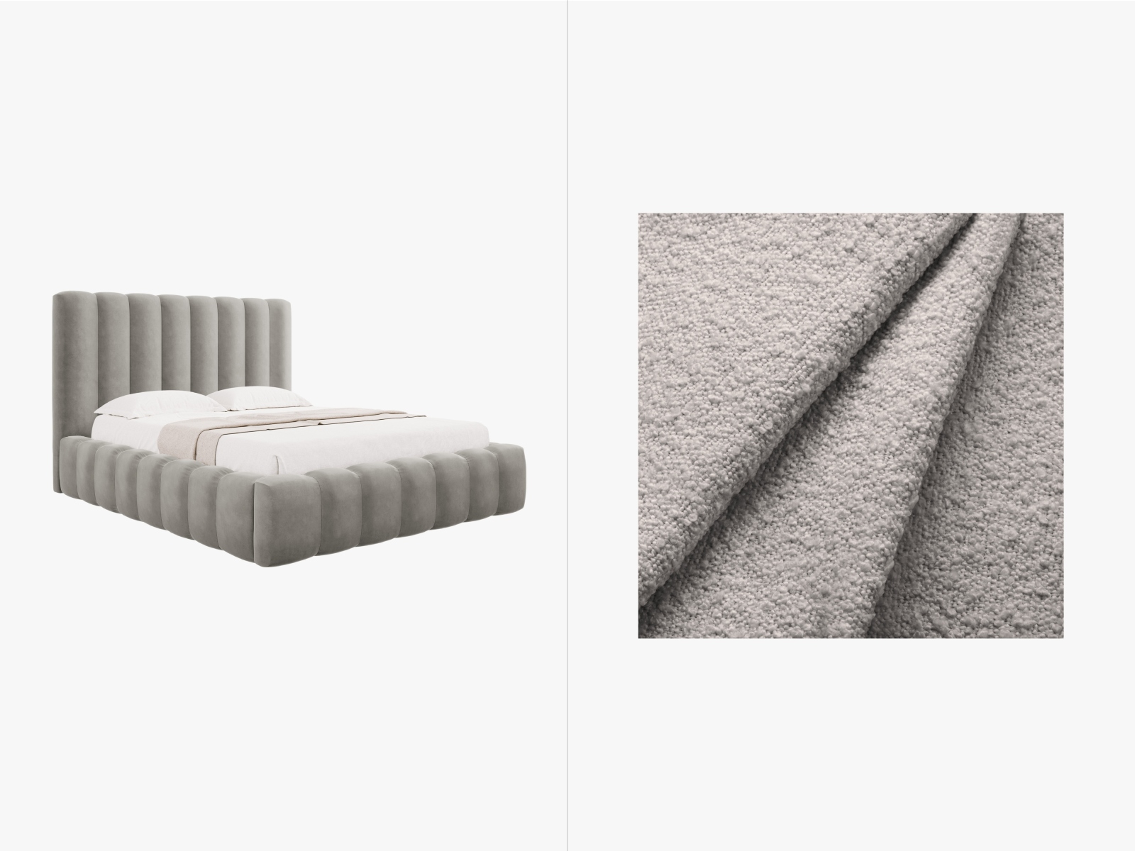 Velvet Storage Bed With Headboard, "Kelp", 225x230x125