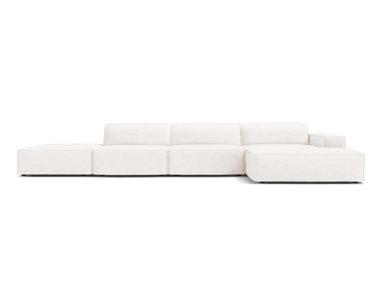 Boucle Modular Right Corner Sofa, "Jodie", 5 Seats, 341x162x77