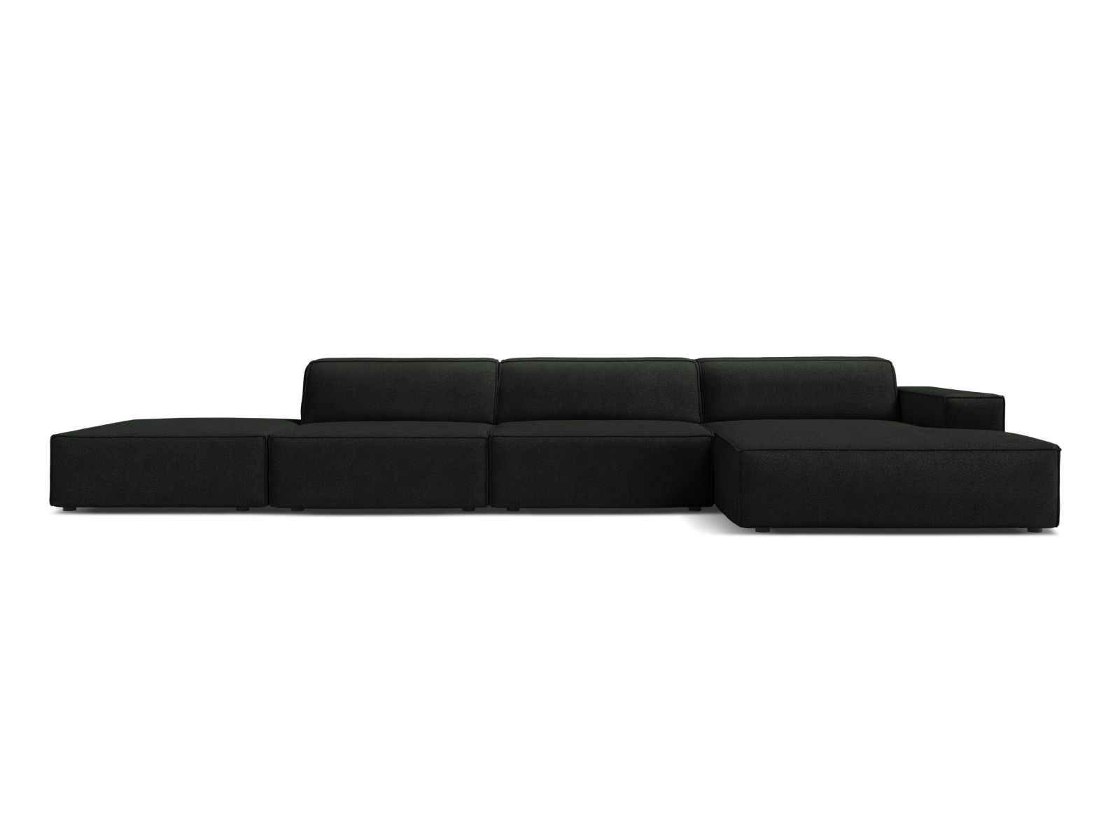 Boucle Modular Right Corner Sofa, "Jodie", 5 Seats, 341x162x77