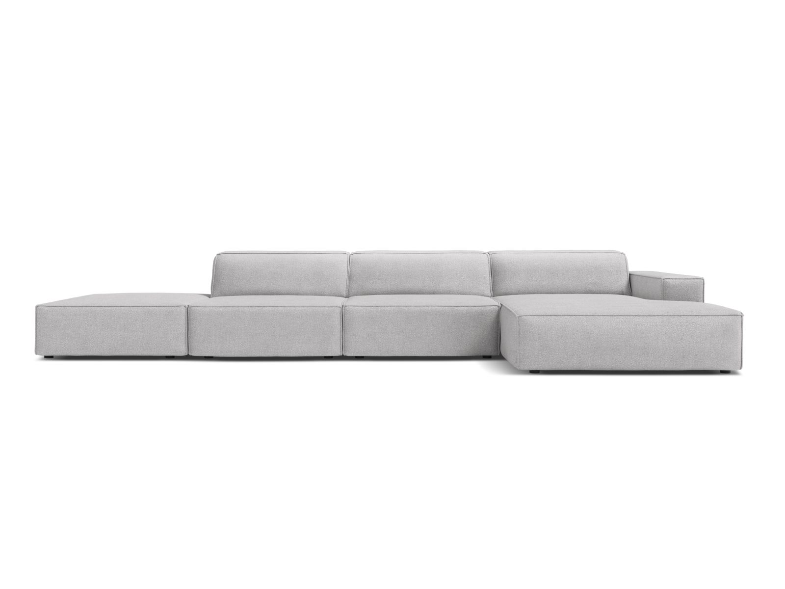 Boucle Modular Right Corner Sofa, "Jodie", 5 Seats, 341x162x77