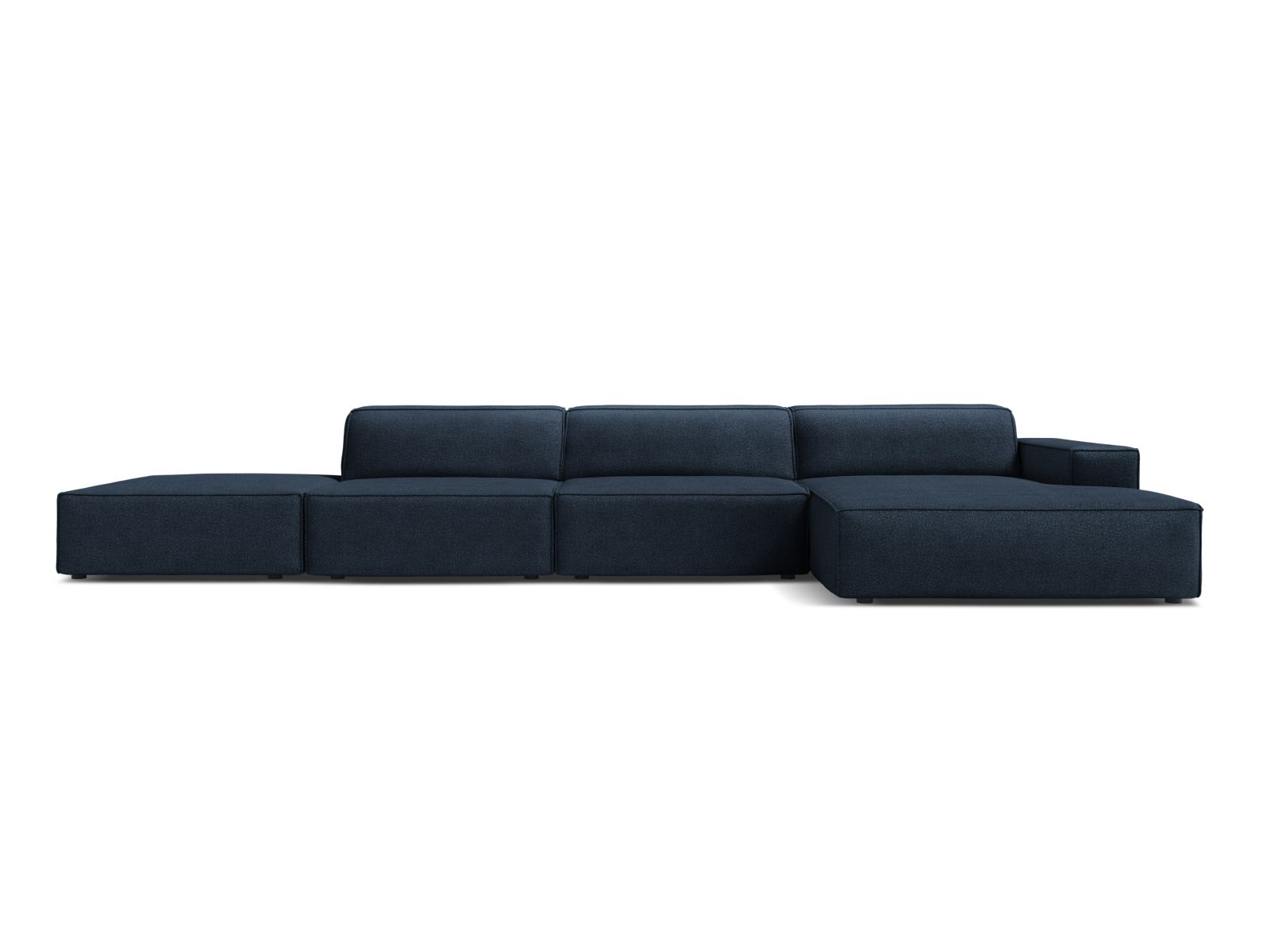 Boucle Modular Right Corner Sofa, "Jodie", 5 Seats, 341x162x77