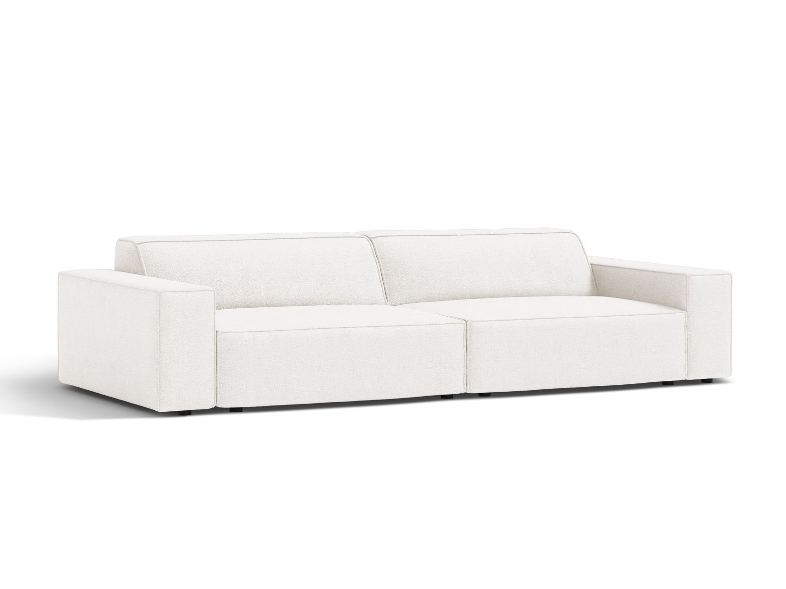 Boucle Modular Sofa, "Jodie", 4 Seats, 244x99x77