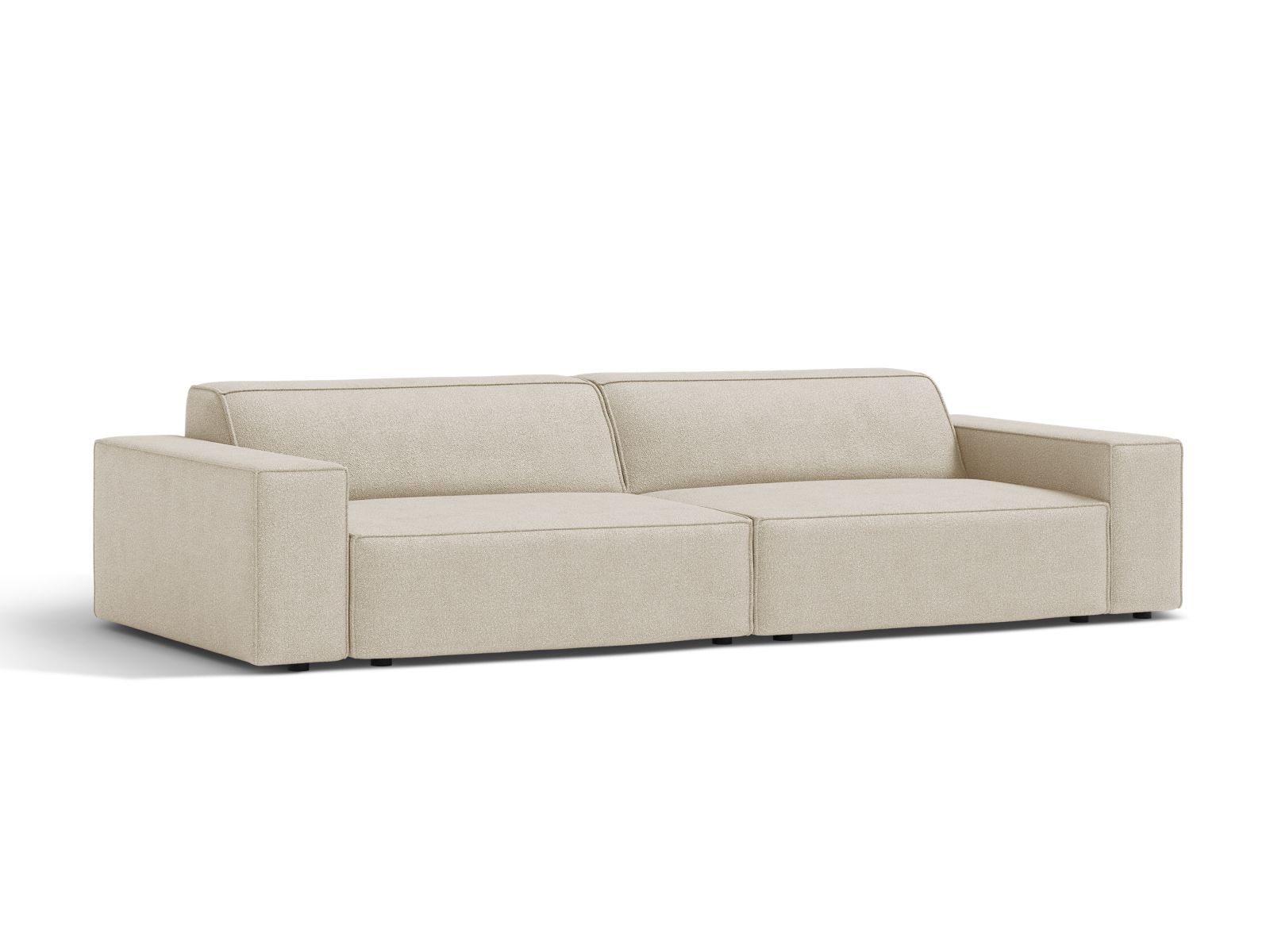 Boucle Modular Sofa, "Jodie", 4 Seats, 244x99x77