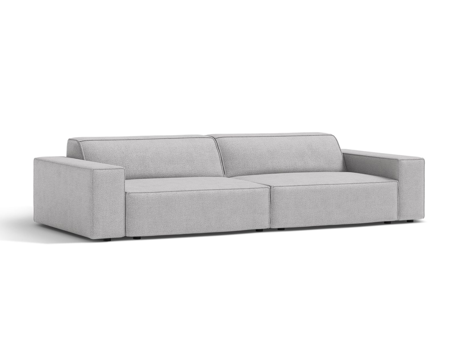 Boucle Modular Sofa, "Jodie", 4 Seats, 244x99x77