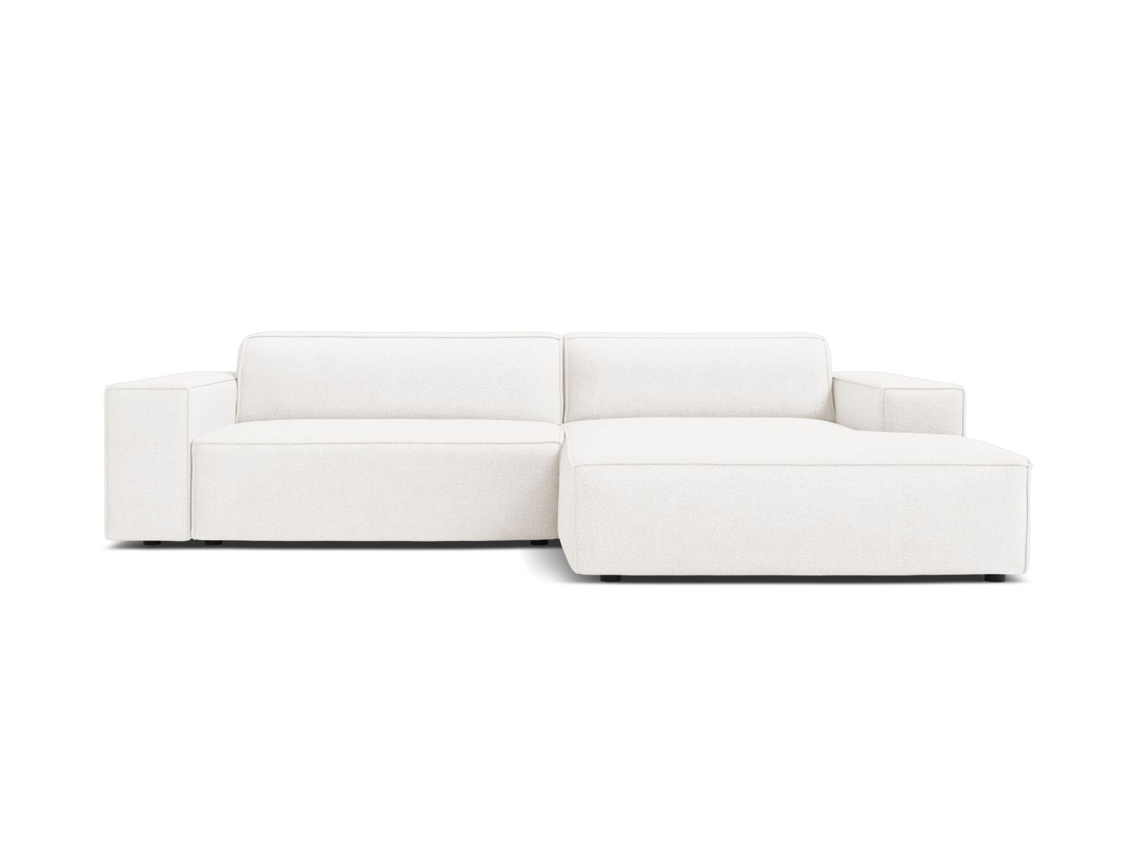 Boucle Modular Right Corner Sofa, "Jodie", 3 Seats, 224x162x77