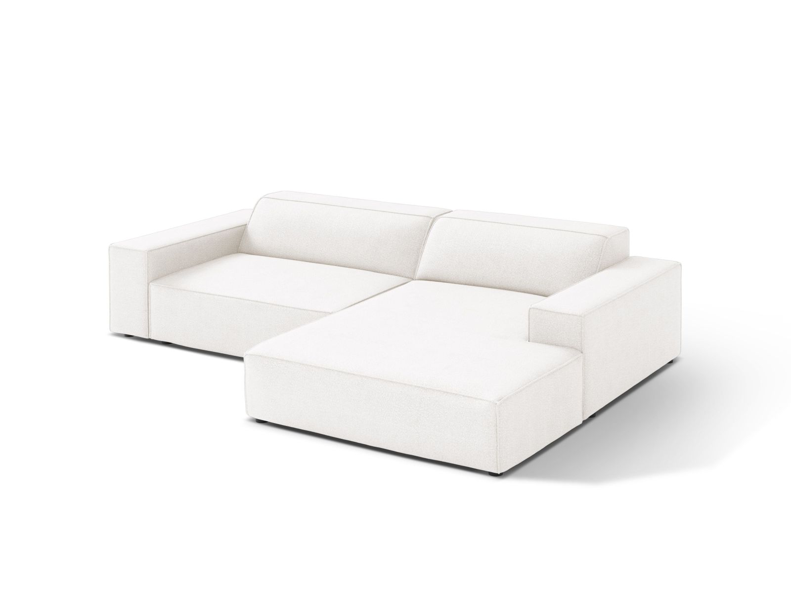 Boucle Modular Right Corner Sofa, "Jodie", 3 Seats, 224x162x77