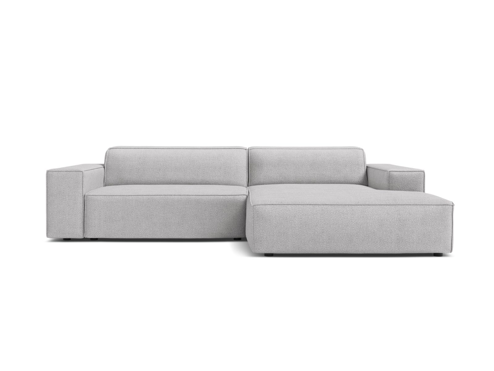 Boucle Modular Right Corner Sofa, "Jodie", 3 Seats, 224x162x77