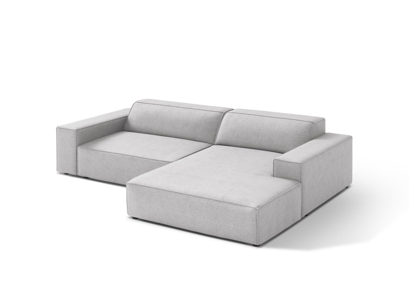 Boucle Modular Right Corner Sofa, "Jodie", 3 Seats, 224x162x77