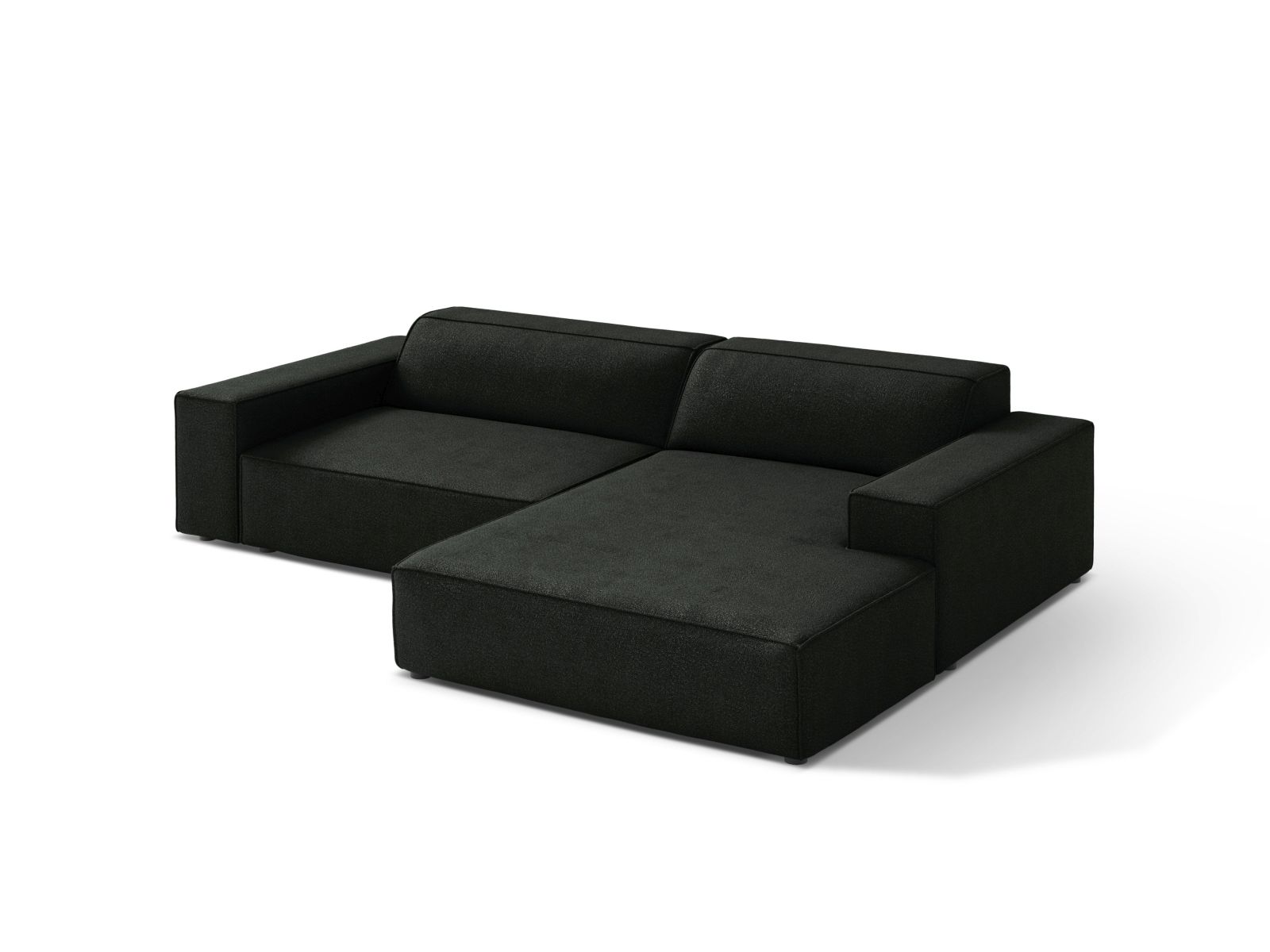 Boucle Modular Right Corner Sofa, "Jodie", 3 Seats, 224x162x77