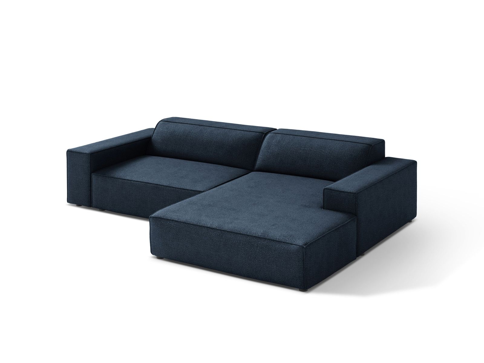 Boucle Modular Right Corner Sofa, "Jodie", 3 Seats, 224x162x77