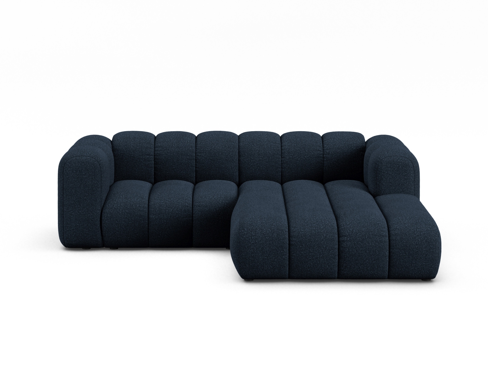 Boucle Modular Right Corner Sofa, "Lupine", 3 Seats, 230x177x70