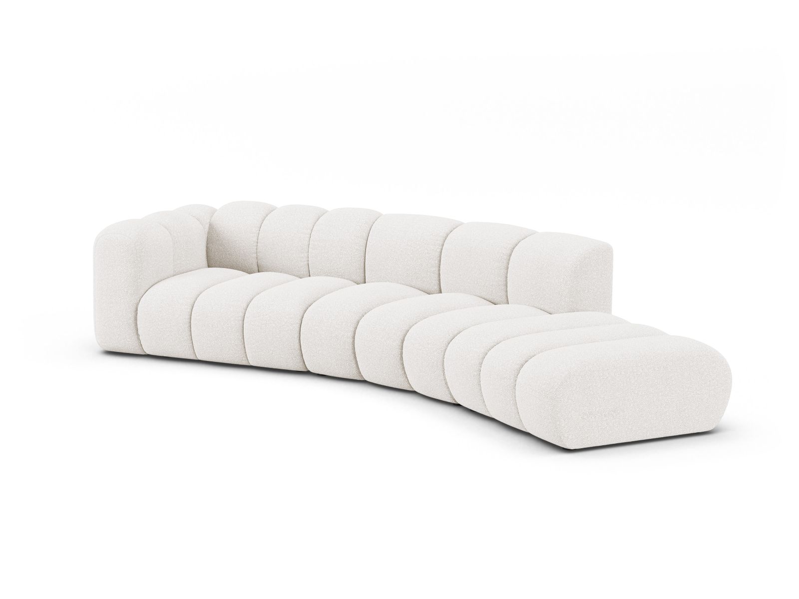 Right Modular Sofa, "Lupine", 5 Seats, 335x166x70