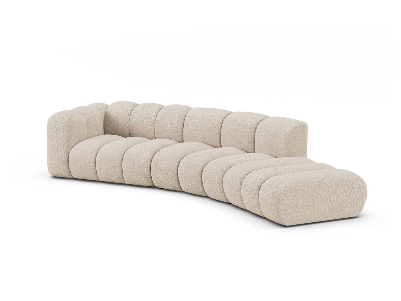 Right Modular Sofa, "Lupine", 5 Seats, 335x166x70