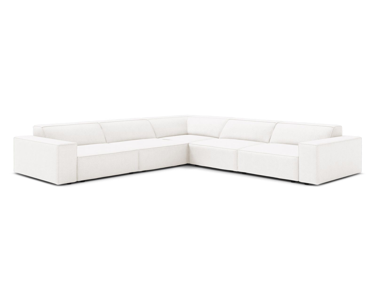 Boucle Symmetrical Corner Sofa, "Jodie", 6 Seats, 283x283x77
