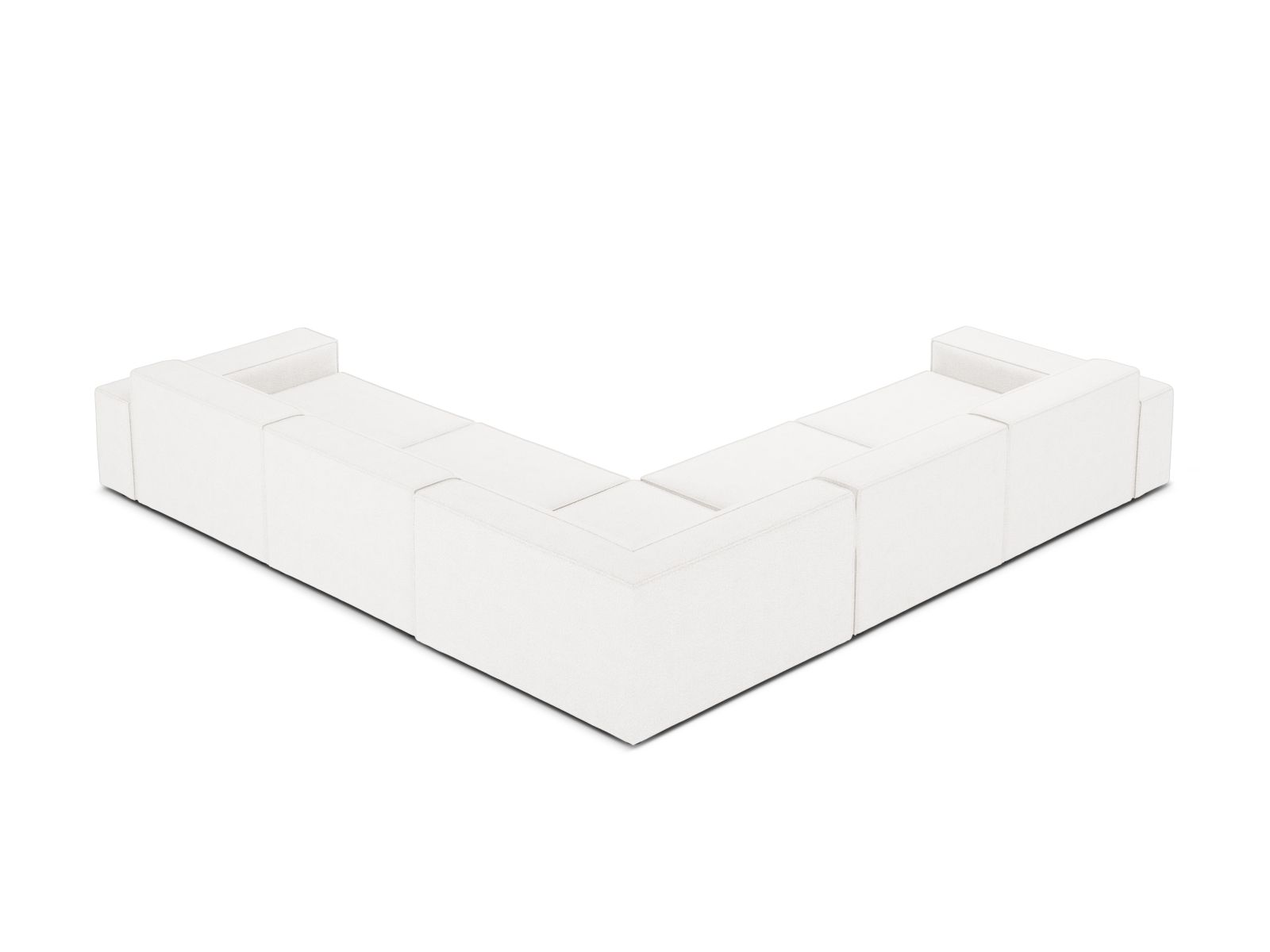 Boucle Symmetrical Corner Sofa, "Jodie", 6 Seats, 283x283x77