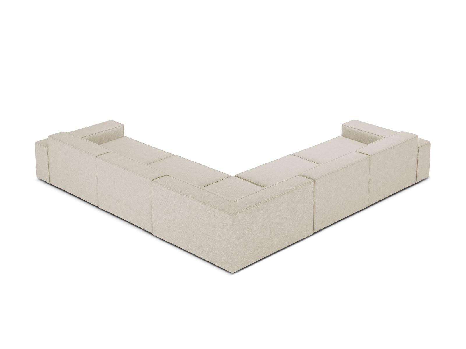 Boucle Symmetrical Corner Sofa, "Jodie", 6 Seats, 283x283x77