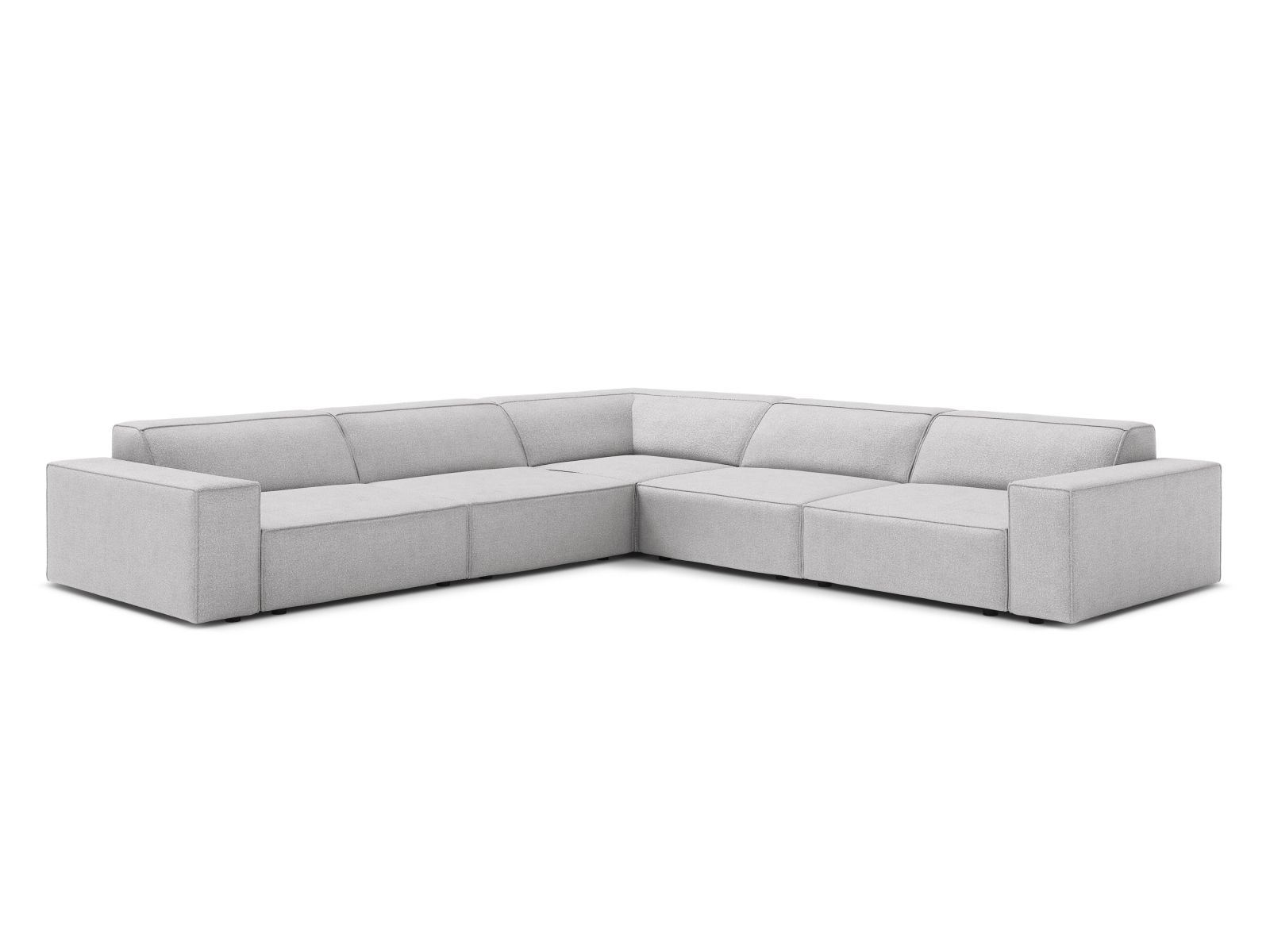 Boucle Symmetrical Corner Sofa, "Jodie", 6 Seats, 283x283x77