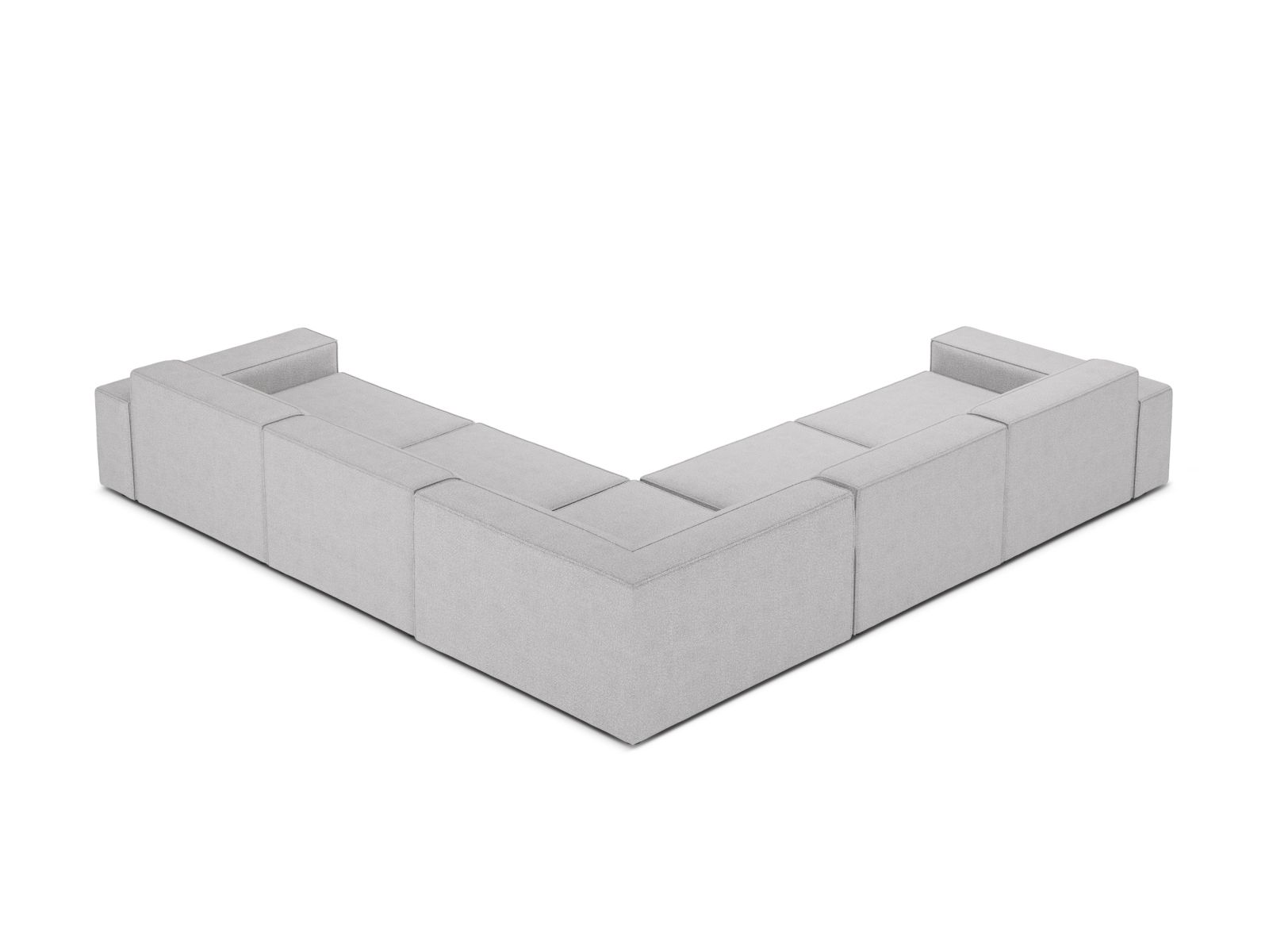 Boucle Symmetrical Corner Sofa, "Jodie", 6 Seats, 283x283x77